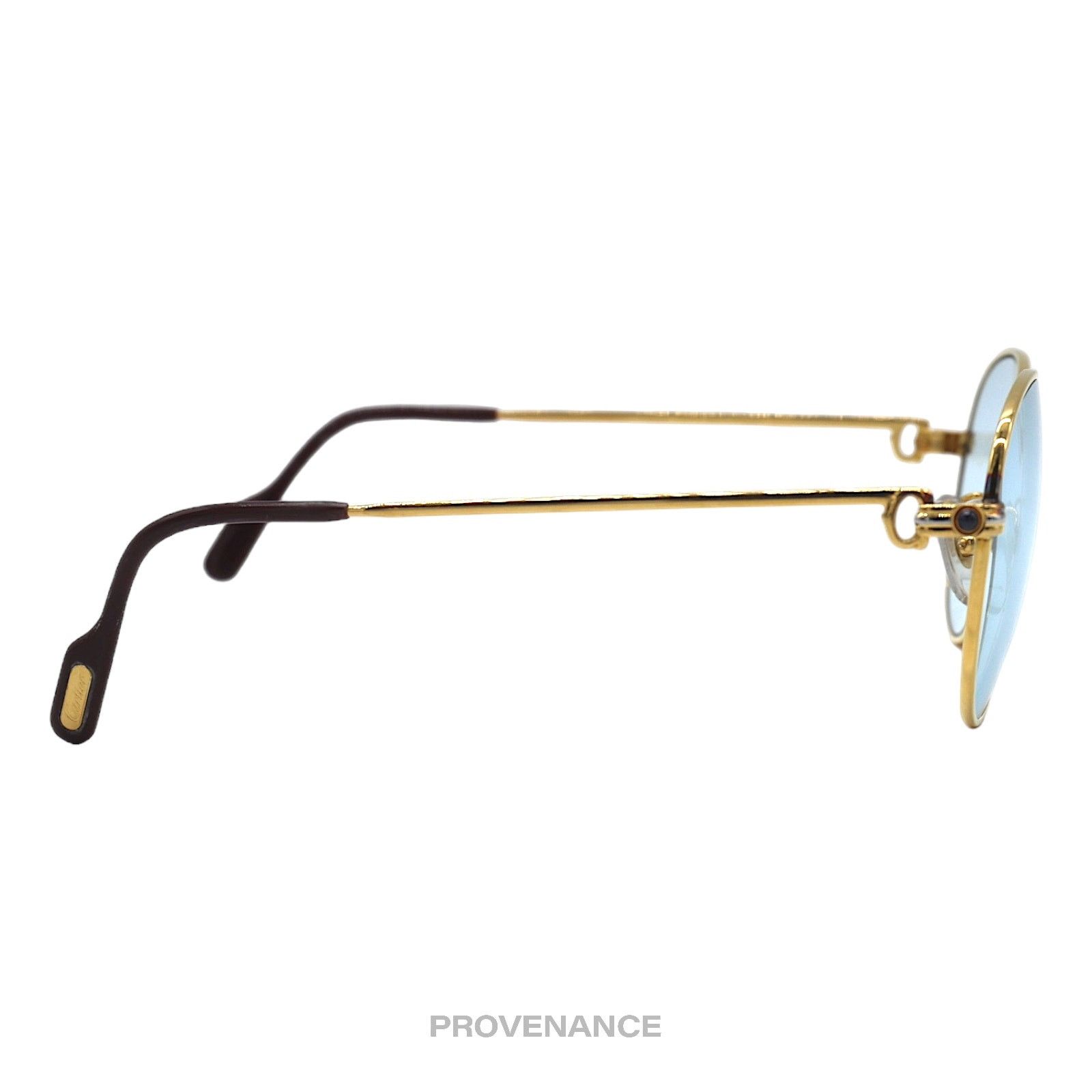 Cartier 🔴 Cartier Saphir Vintage Sunglasses - Gold/Blue Size ONE SIZE - 7 Thumbnail