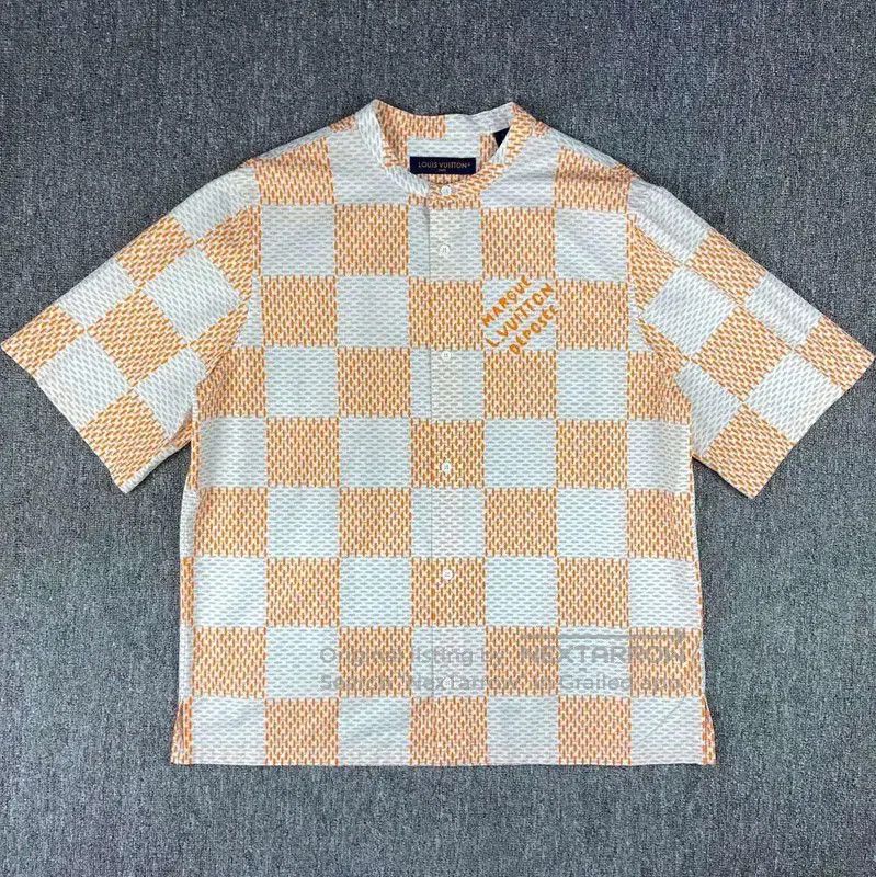 Louis Vuitton Louis Vuitton Women's Large Orange Cotton Shirt . Size L / US 10 / IT 46 - 1 Thumbnail