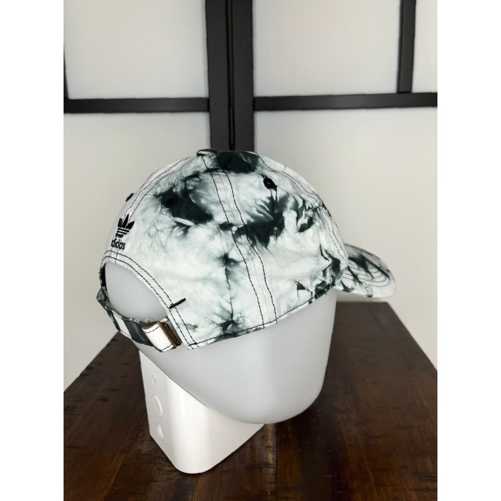 Adidas Adidas Hat Cap Strap Back Adult One Size White Black Tie Dye 100% Cotton Twill Size ONE SIZE - 7 Thumbnail
