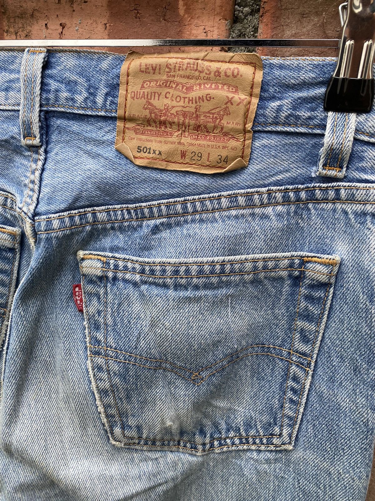 Levi's × Levi's Vintage Clothing × Vintage size 29x30 vintage levi's 501xx distressed made in USA Size US 29 - 5 Thumbnail