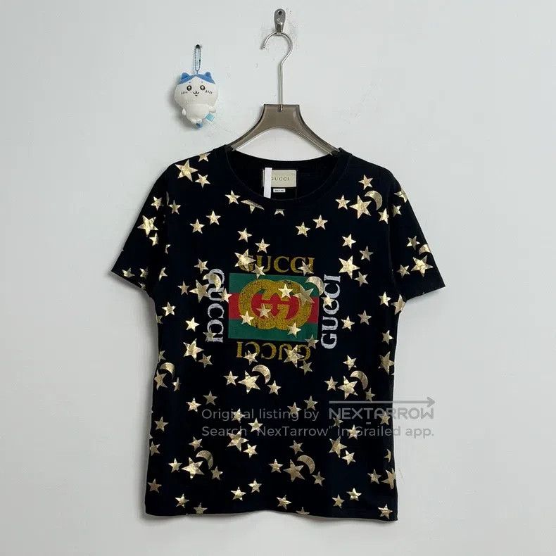 Gucci Gucci Logo star full printed cotton short-sleeved T-shirt Size US S / EU 44-46 / 1 - 1 Thumbnail