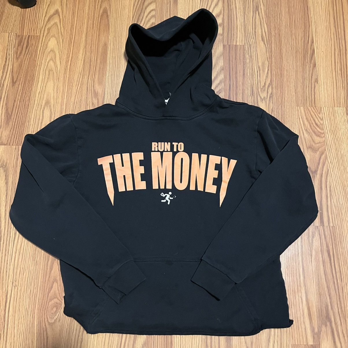 Other Black “Run To The Money” Cropped Graphic Hoodie Size US L / EU 52-54 / 3 - 1 Thumbnail