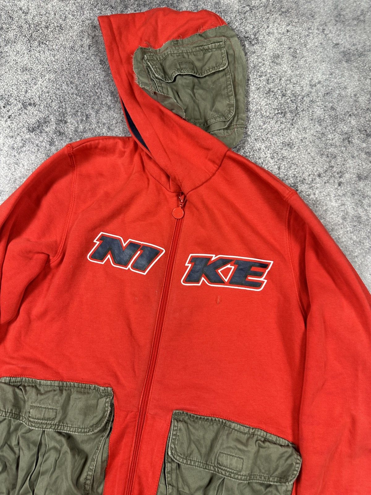 Nike Y2K Custom Nike Zip Up Hoodie Pocket Streetwear Rare Casual Size S / US 4 / IT 40 - 4 Thumbnail