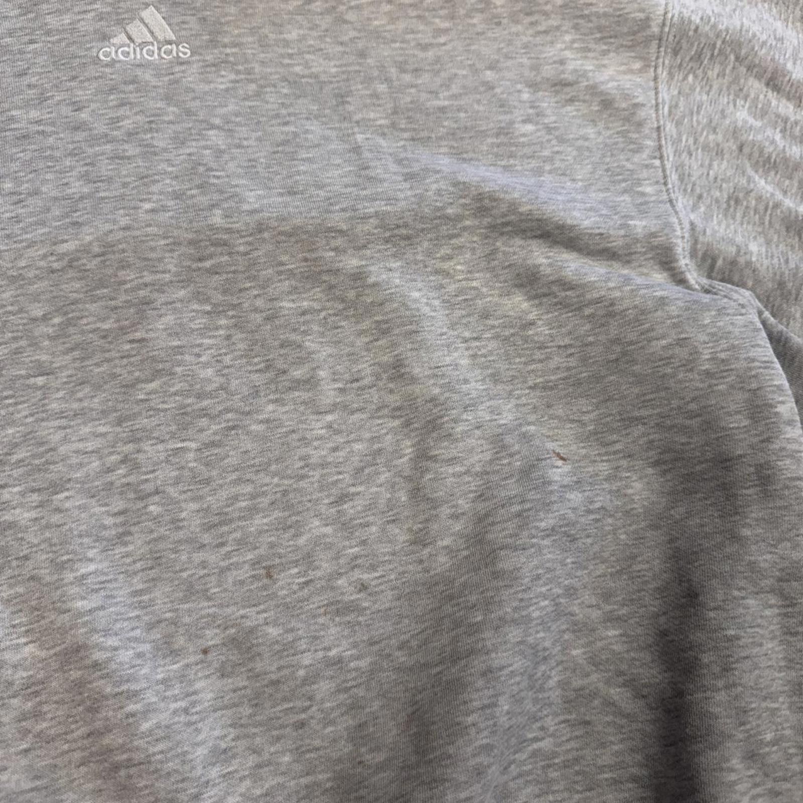 Adidas × Vintage Vintage Adidas Centre Logo Ash Grey Hoodie Size US L / EU 52-54 / 3 - 4 Thumbnail