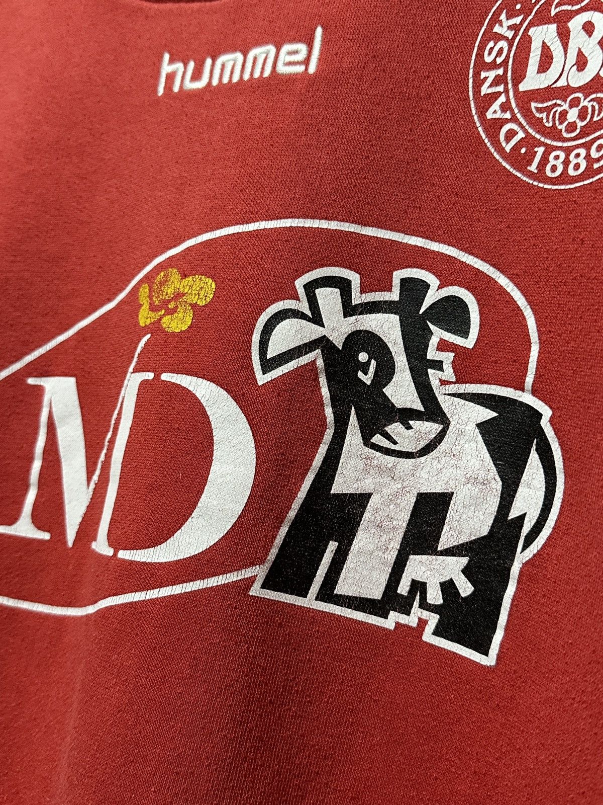 Hummel × Vintage 2000-02 Denmark Hummel Player Issued Football Sweatshirt Size US XXL / EU 58 / 5 - 6 Thumbnail