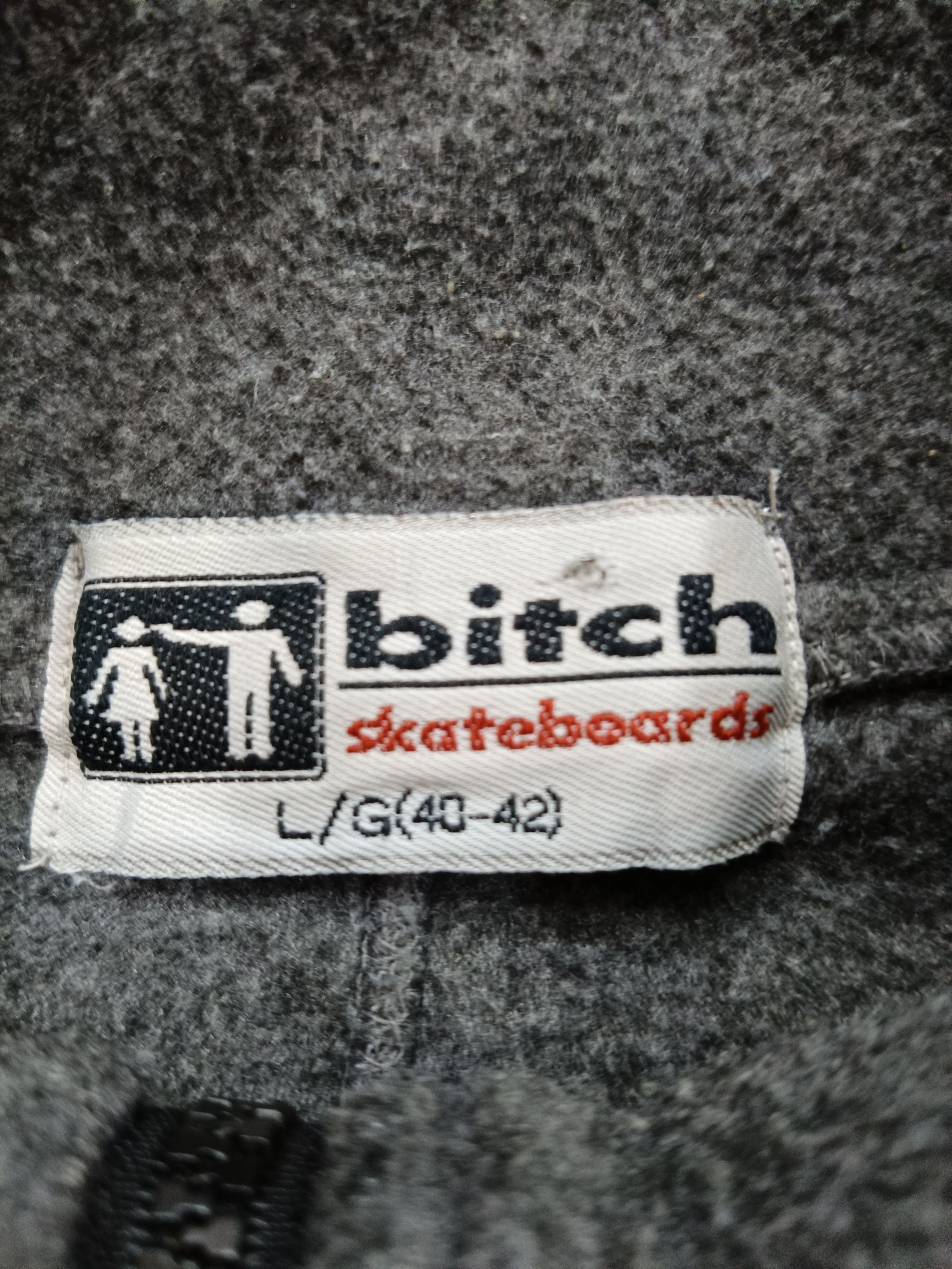 Japanese Brand × Powell Peralta Vintage Half Zipper Bitch Skateboards Size US L / EU 52-54 / 3 - 4 Thumbnail