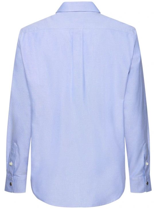 Moncler o1lsvrm0425 Embroidered Logo Cotton Oxford Shirt in Blue Size US L / EU 52-54 / 3 - 2 Thumbnail