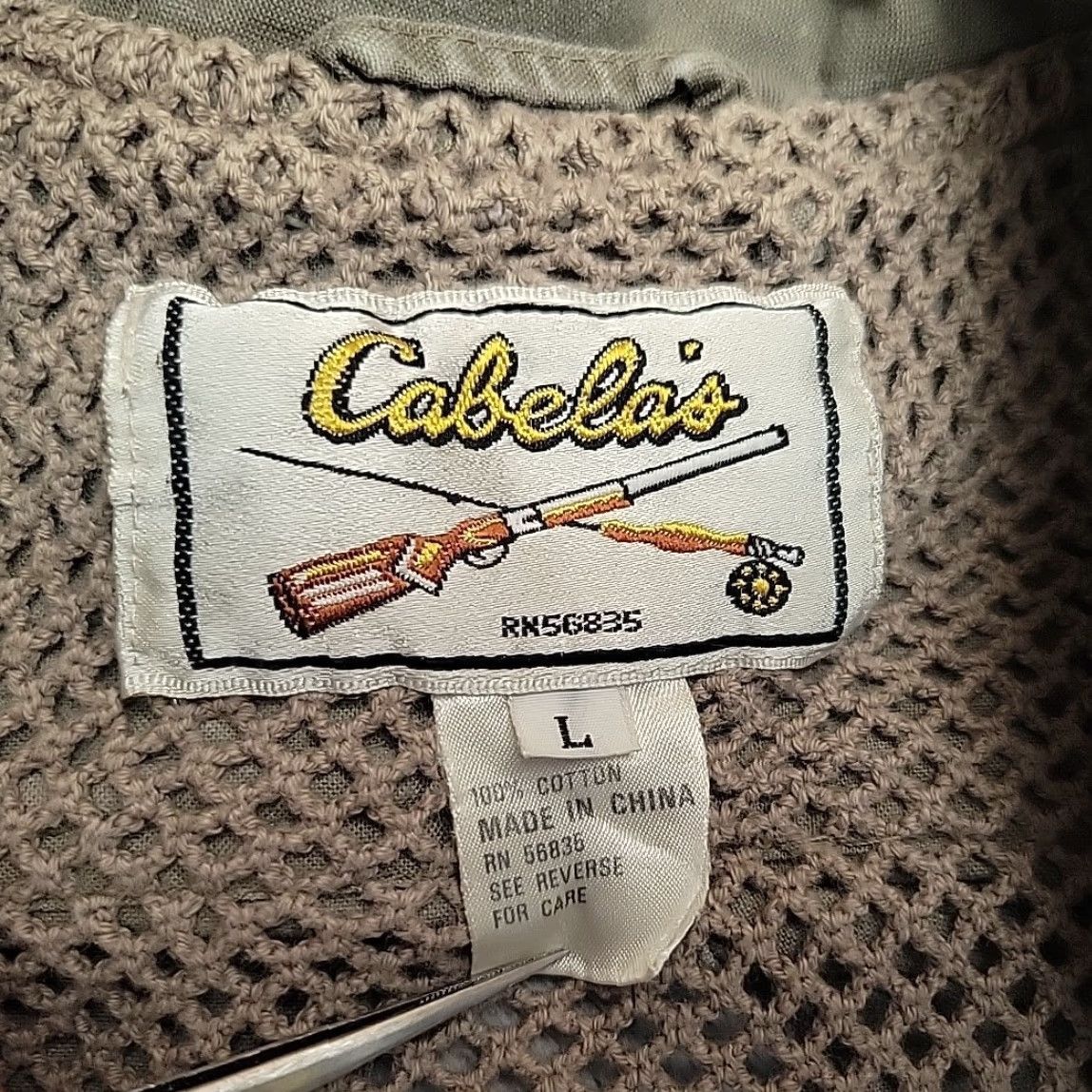 Vintage VINTAGE Cabela's Safari Vest Mens L Khaki Beige Multi Pocket Utility Outdoors Photo Vest Size US L / EU 52-54 / 3 - 4 Thumbnail