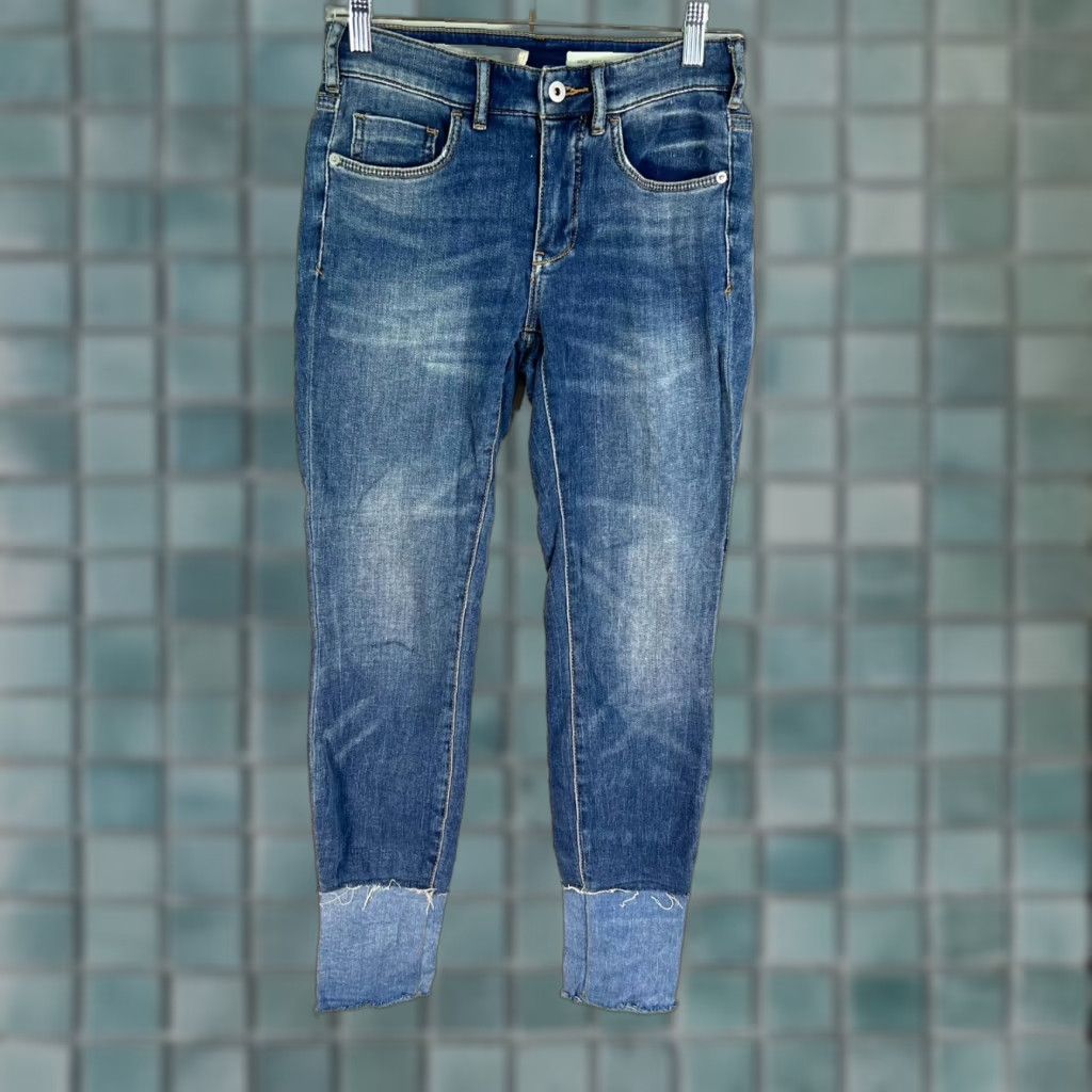 Vintage VINTAGE Anthropology Pilcro & The Letterpress Skinny Jeans Women's 25 Ankle Blue 26X28 Size 42" / US 20 - 1 Thumbnail
