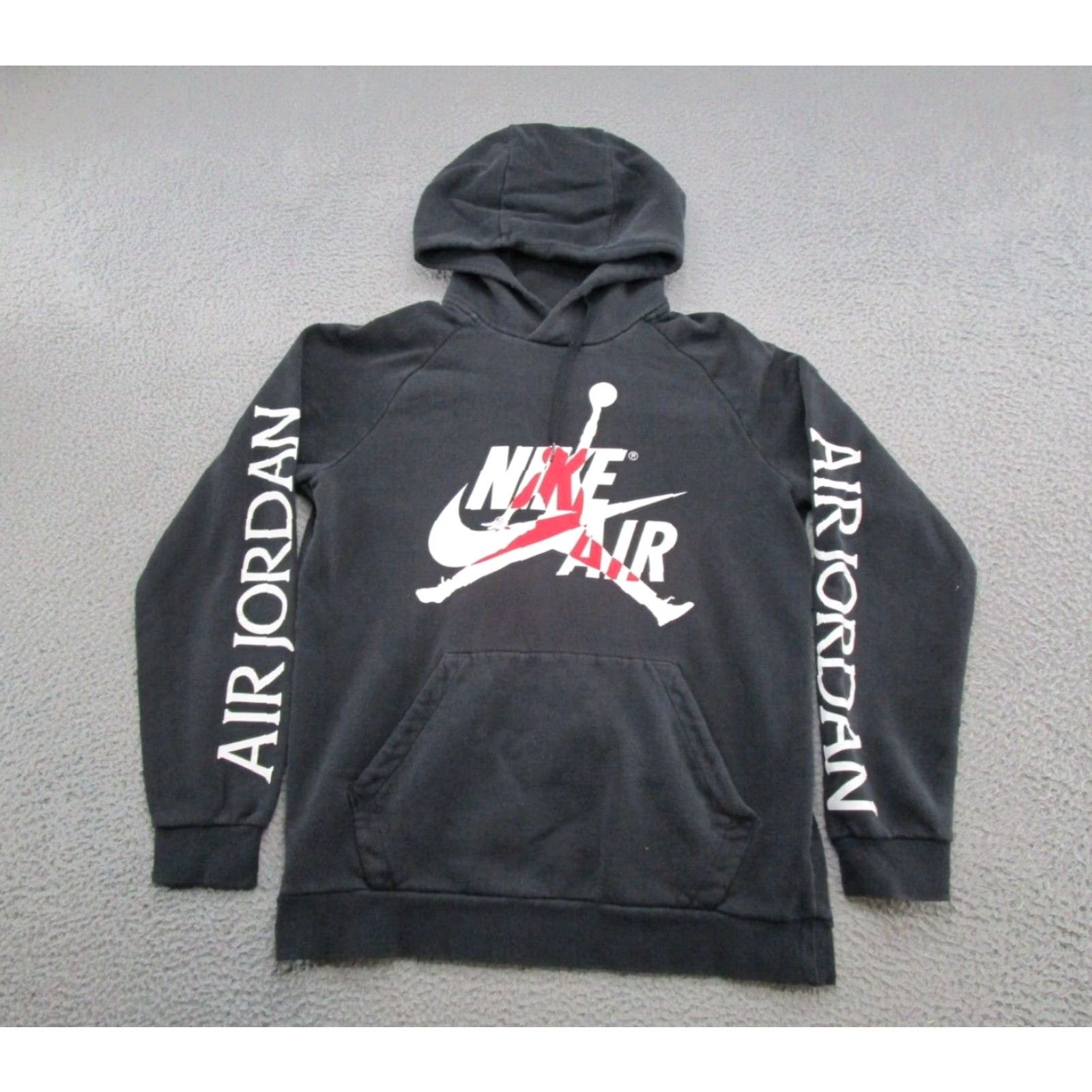 Jordan Brand VTG Y2K Air Jordan Nike Spell Out Hoodie Sweatshirt Men's Size M Grunge Read Mens Size US M / EU 48-50 / 2 - 2 Thumbnail