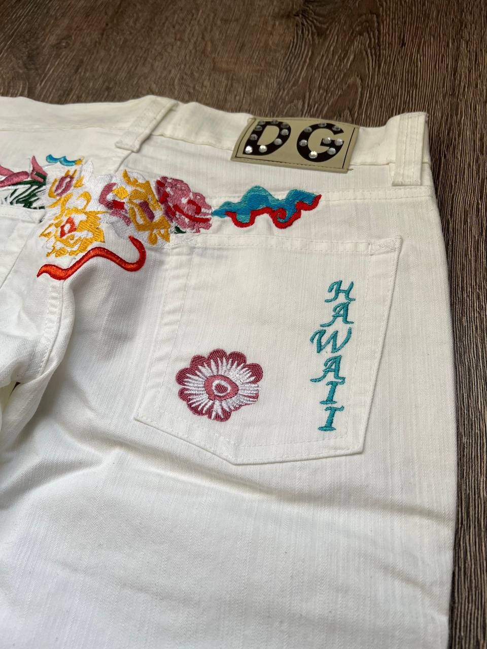 Dolce & Gabbana × Vintage Dolce & Gabbana D&G Honolulu Hawaii embroidered denim pants Size 29" - 5 Thumbnail