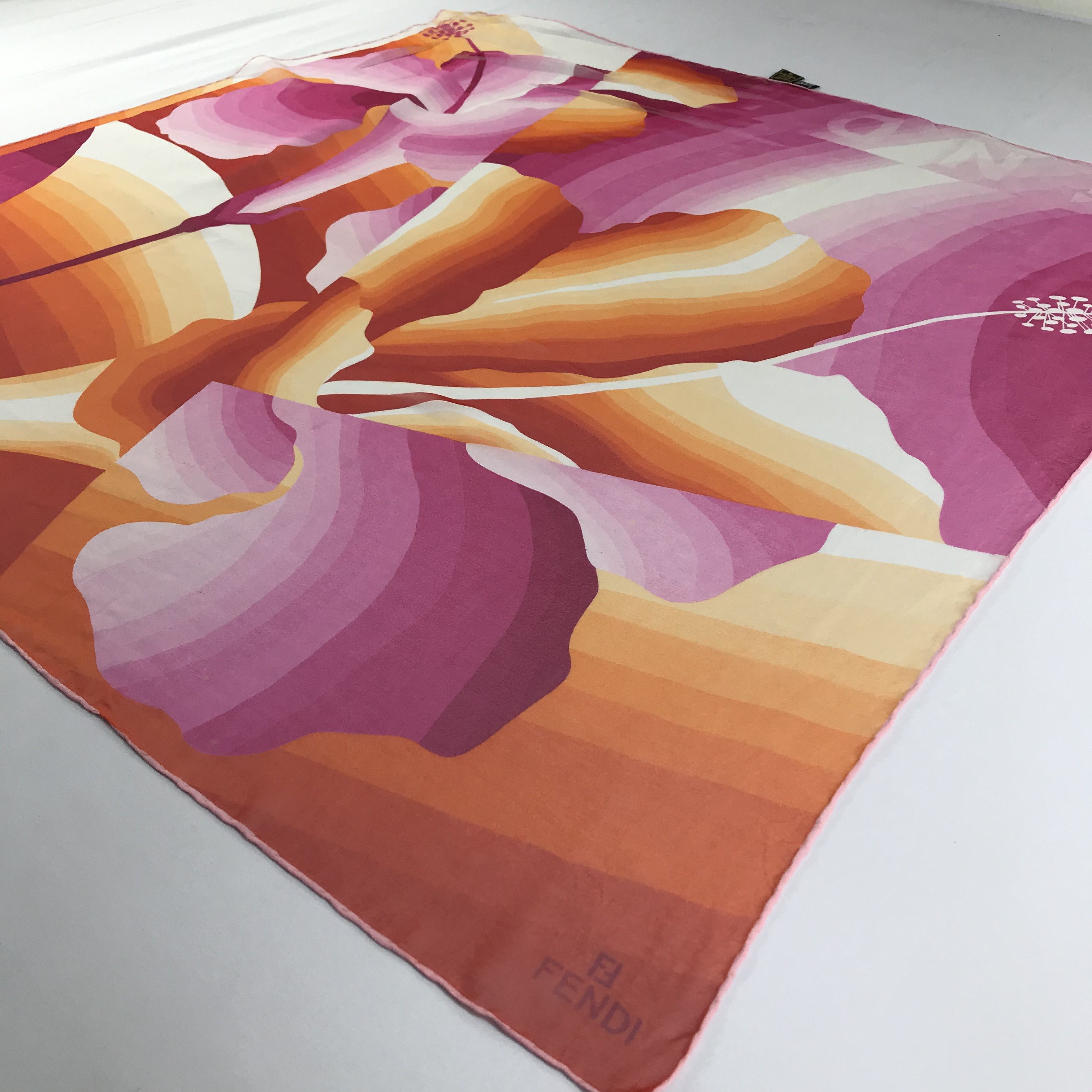 Vintage Vintage Fendi Silk Scarf Size ONE SIZE - 3 Thumbnail