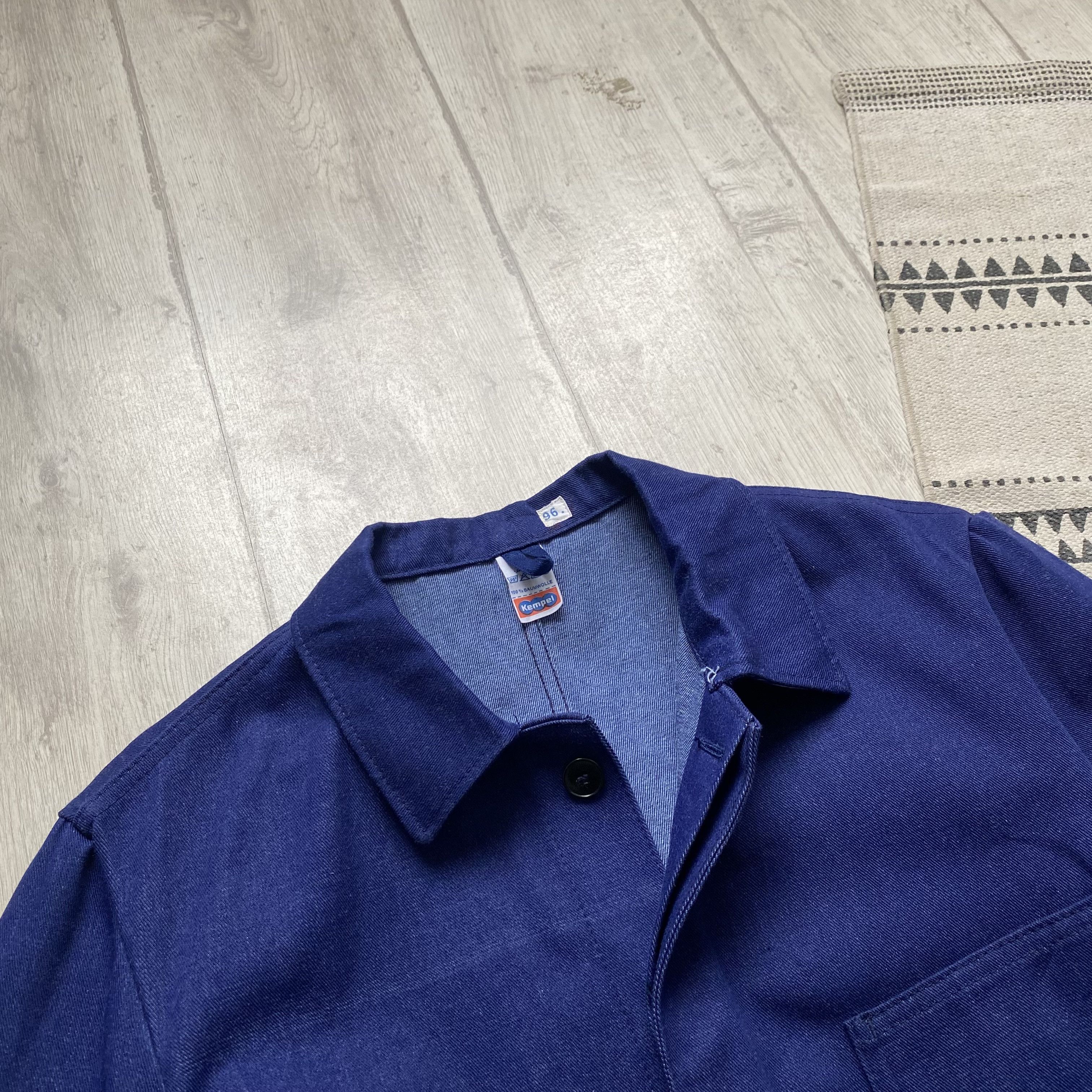 Le Laboureur Vintage 70-80 Heavy Denim Sanfor French Chore jacket Size US M / EU 48-50 / 2 - 7 Thumbnail
