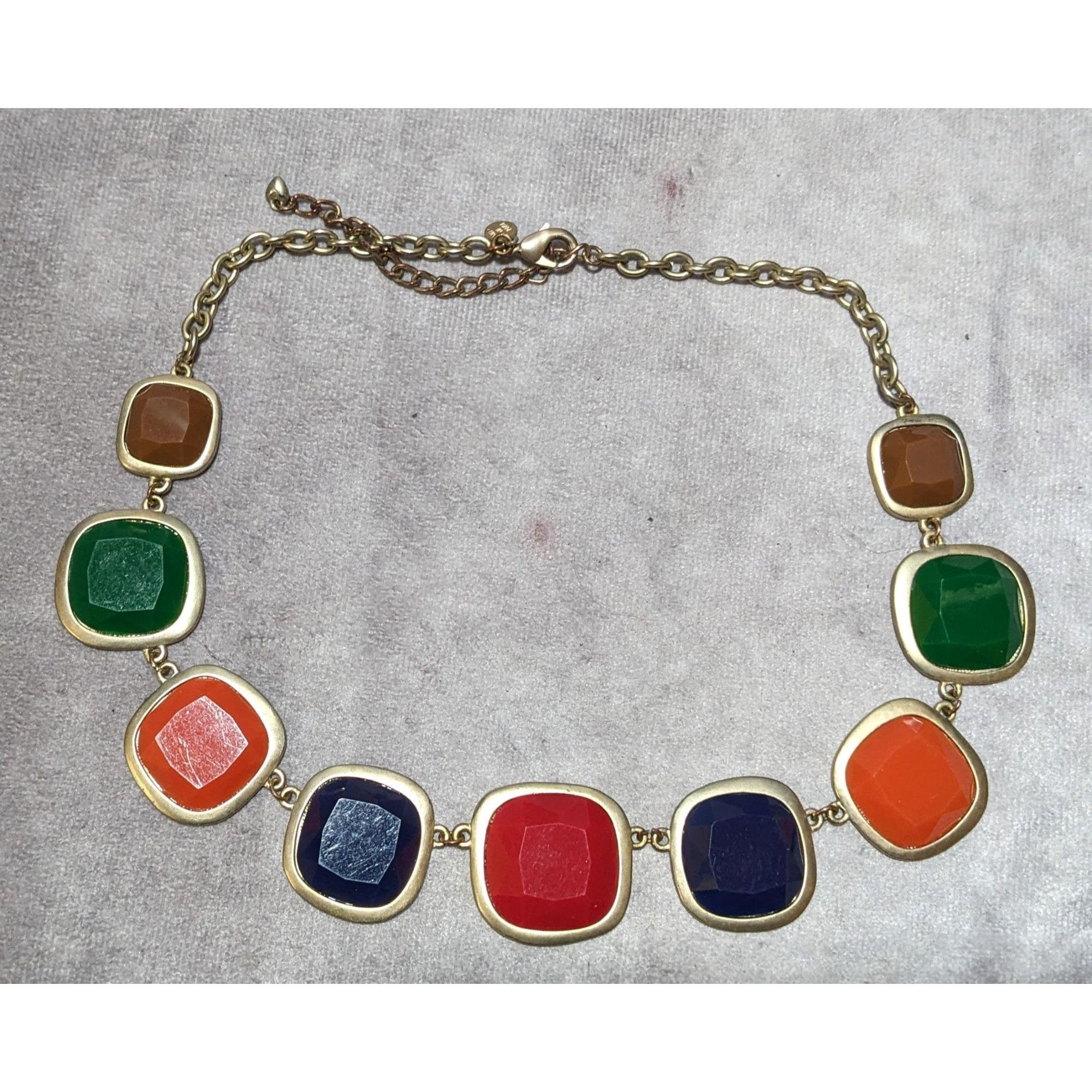 Other Retro Rainbow Chunky Gemmed Statement Necklace Size ONE SIZE - 10 Thumbnail