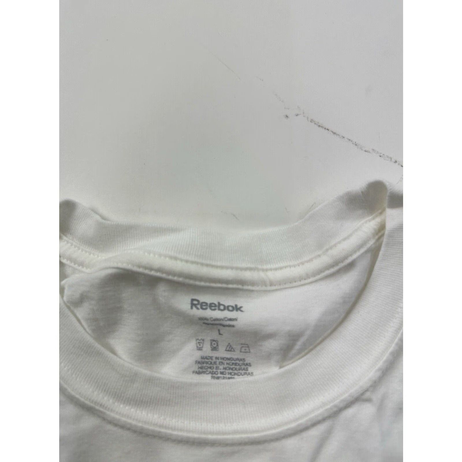 Reebok Reebok Shirt Mens Large White Short Sleeve Spellout Logo Size US L / EU 52-54 / 3 - 4 Thumbnail