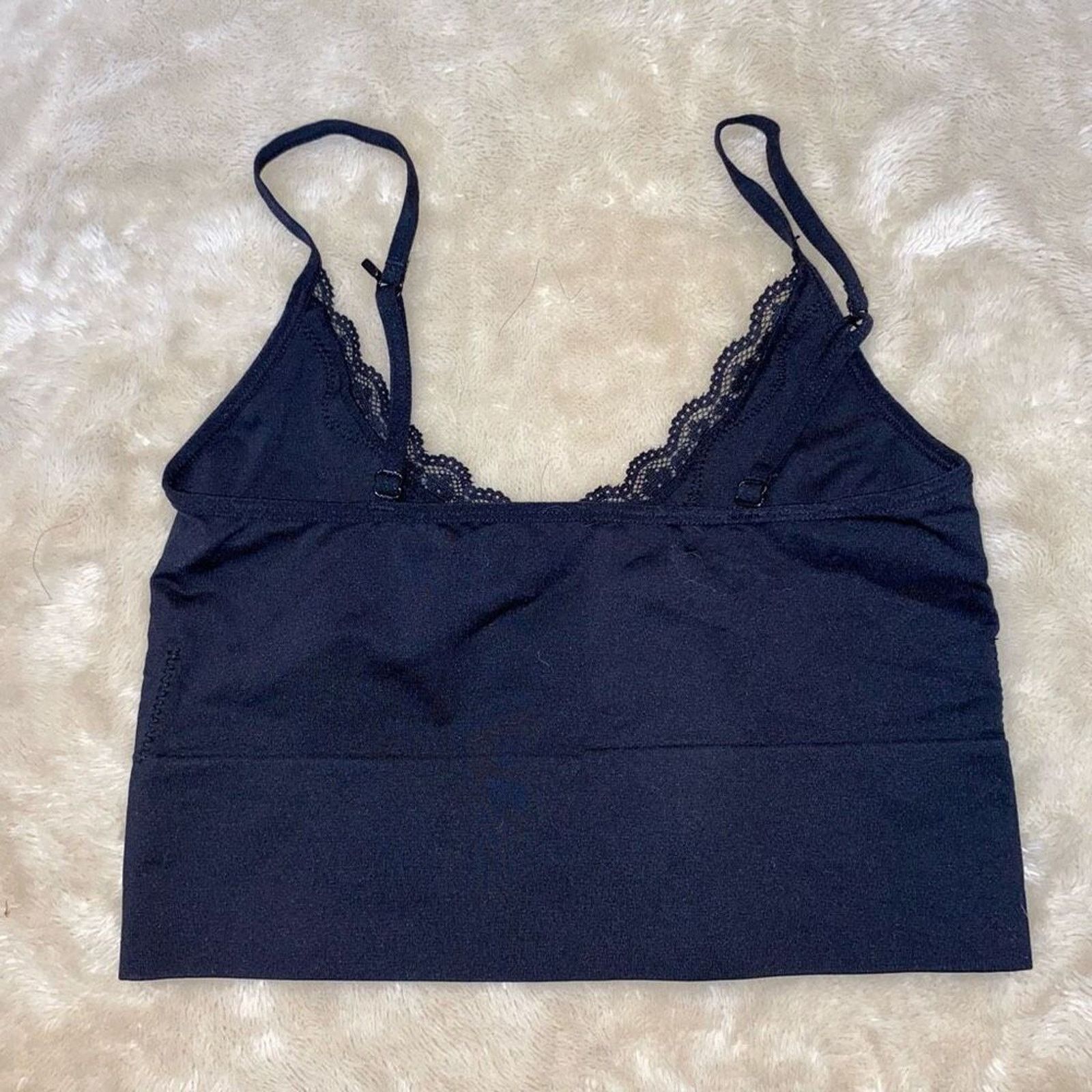 Other Abound Lace Border V-Neck Ribbed Bralette | Sz M Size ONE SIZE - 3 Thumbnail