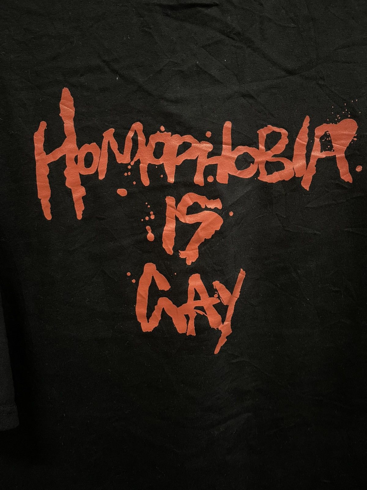 Band Tees MAY - A " Homophobia Is Gay "🔥🔥🔥 Size US XXL / EU 58 / 5 - 6 Thumbnail