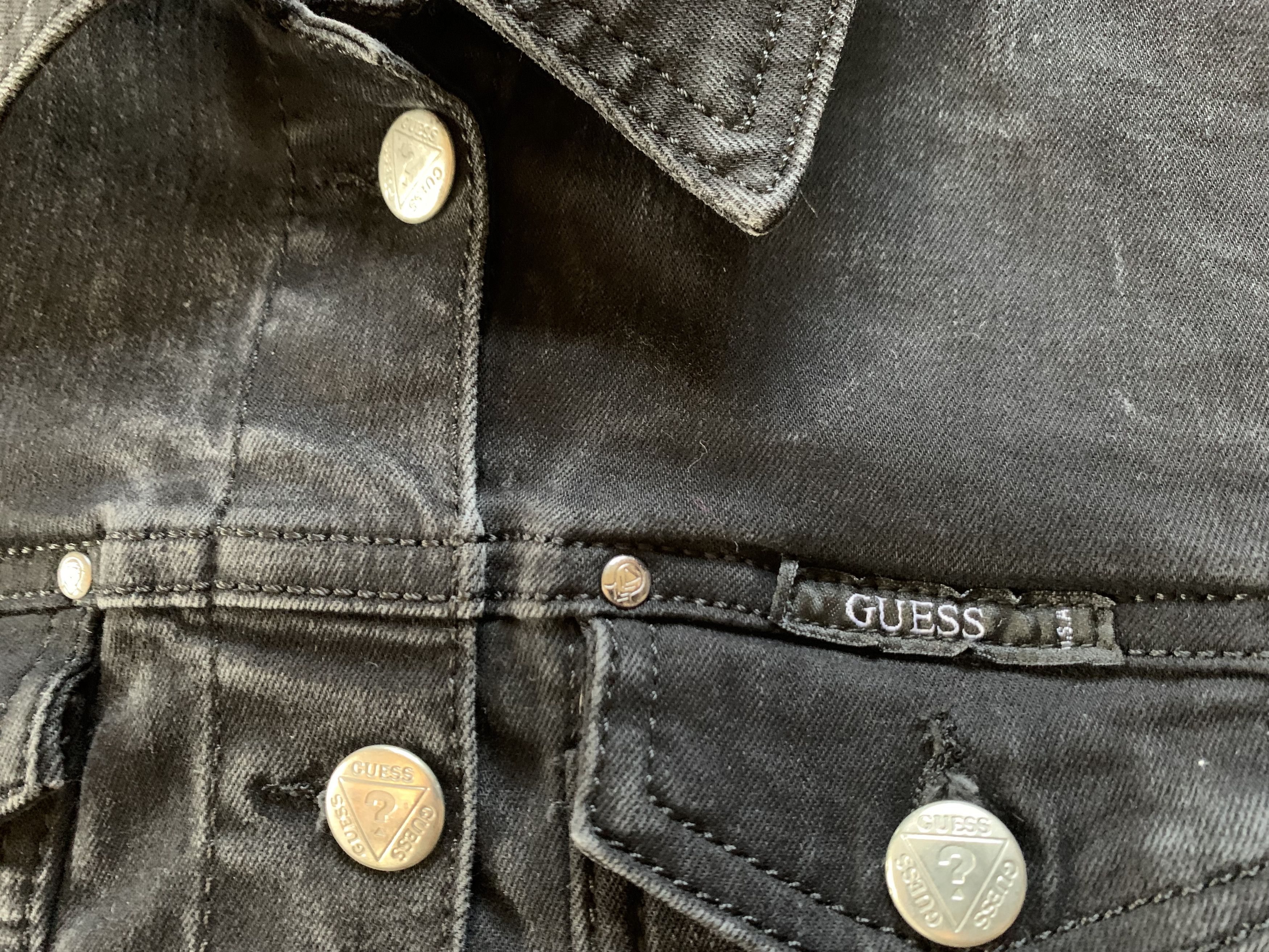 Guess Guess Black Stretch Denim Jacket Size M / US 6-8 / IT 42-44 - 5 Thumbnail