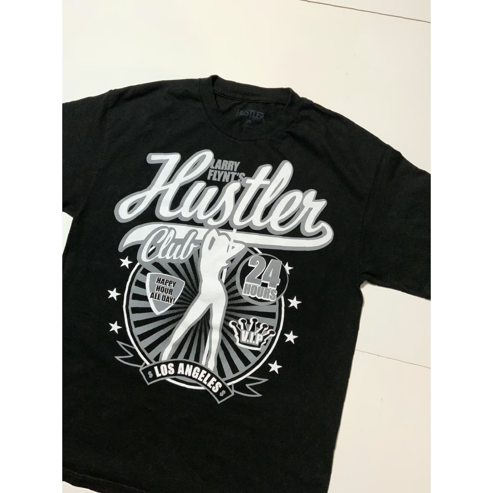 Vintage VINTAGE Hustler Larry Flynt’s Hustler Club Los Angeles Stripper Pole Black Graphic Y2K T-Shirt L Mens Size US L / EU 52-54 / 3 - 3 Thumbnail