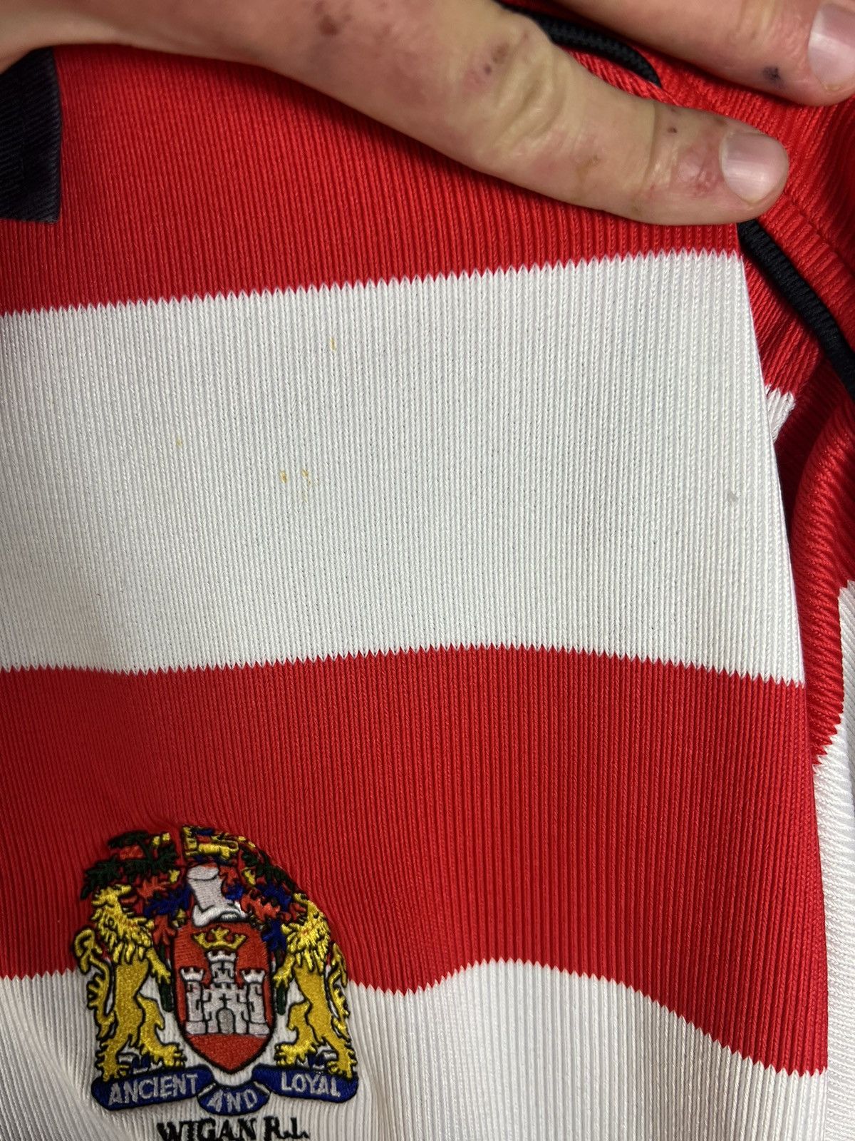Vintage Vintage Wigan Warriors JJB Rugby Shirt Jersey Patrick Size US L / EU 52-54 / 3 - 7 Thumbnail