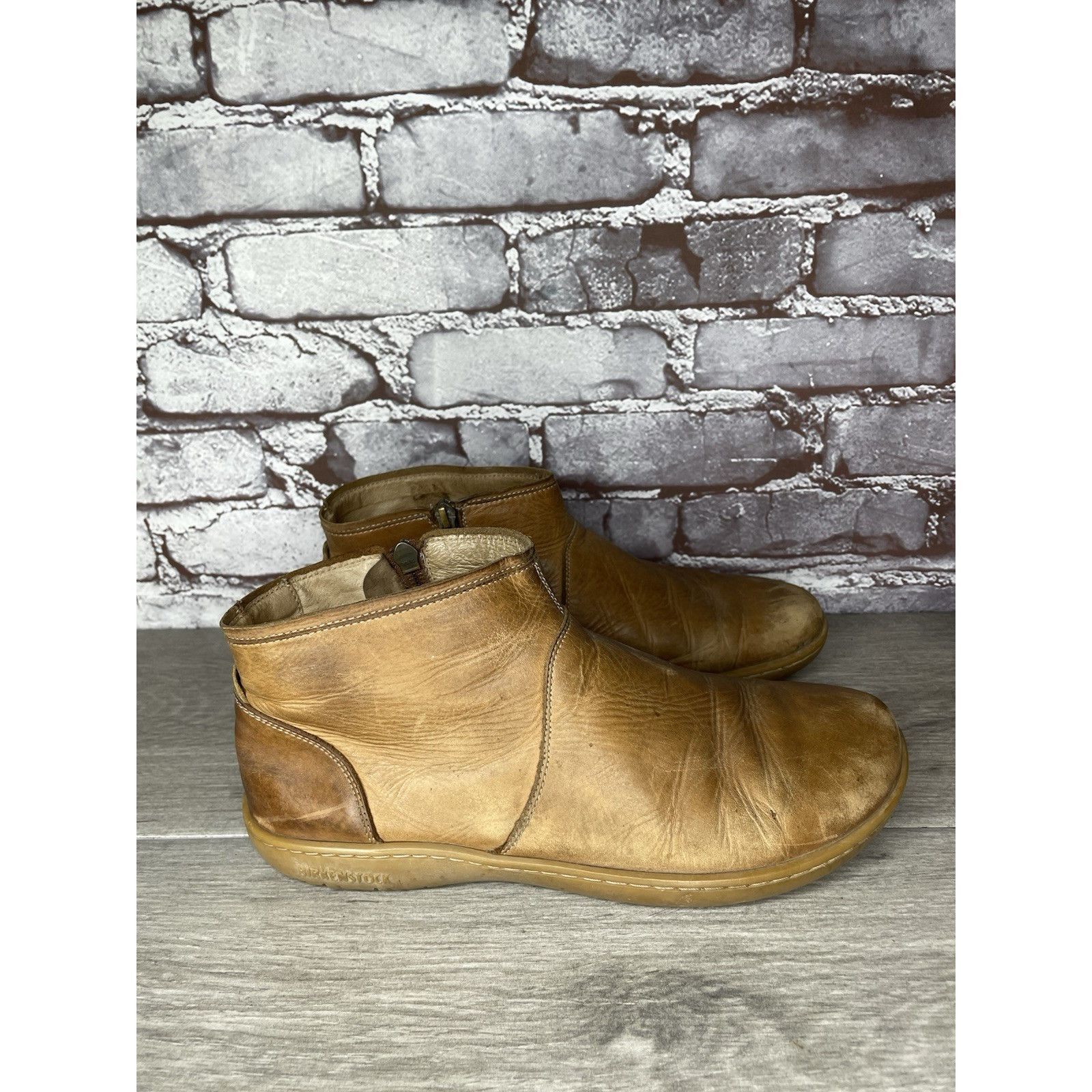 Birkenstock Birkenstock Boots Brown Leather Ankle Zip Comfort Walking Sh Size US 9.5 / IT 39.5 - 20 Thumbnail