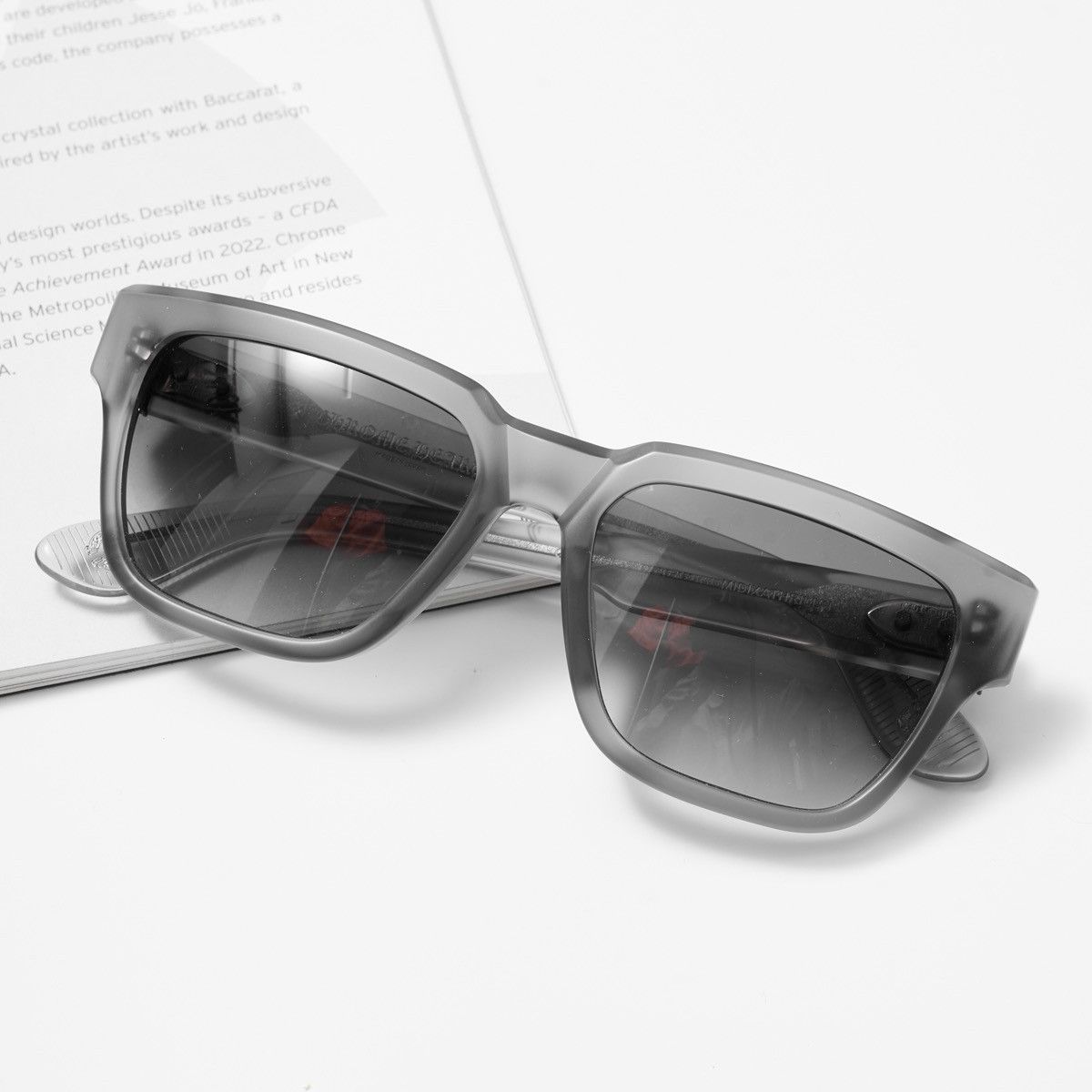 Chrome Hearts CHROME HEARTS MIDIXATHRILL I MATTE GREY SUNGLASSES Size ONE SIZE - 6 Thumbnail
