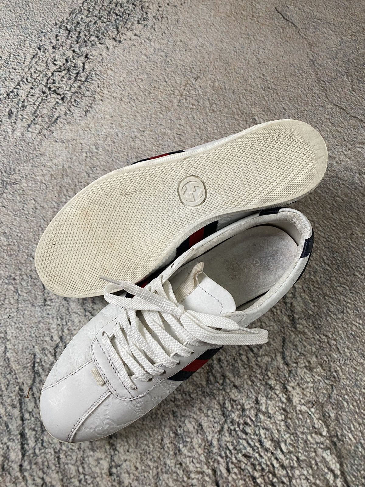 Gucci × Vintage GUCCI monogram leather shoes Vintage Size US 6.5 / IT 36.5 - 3 Thumbnail