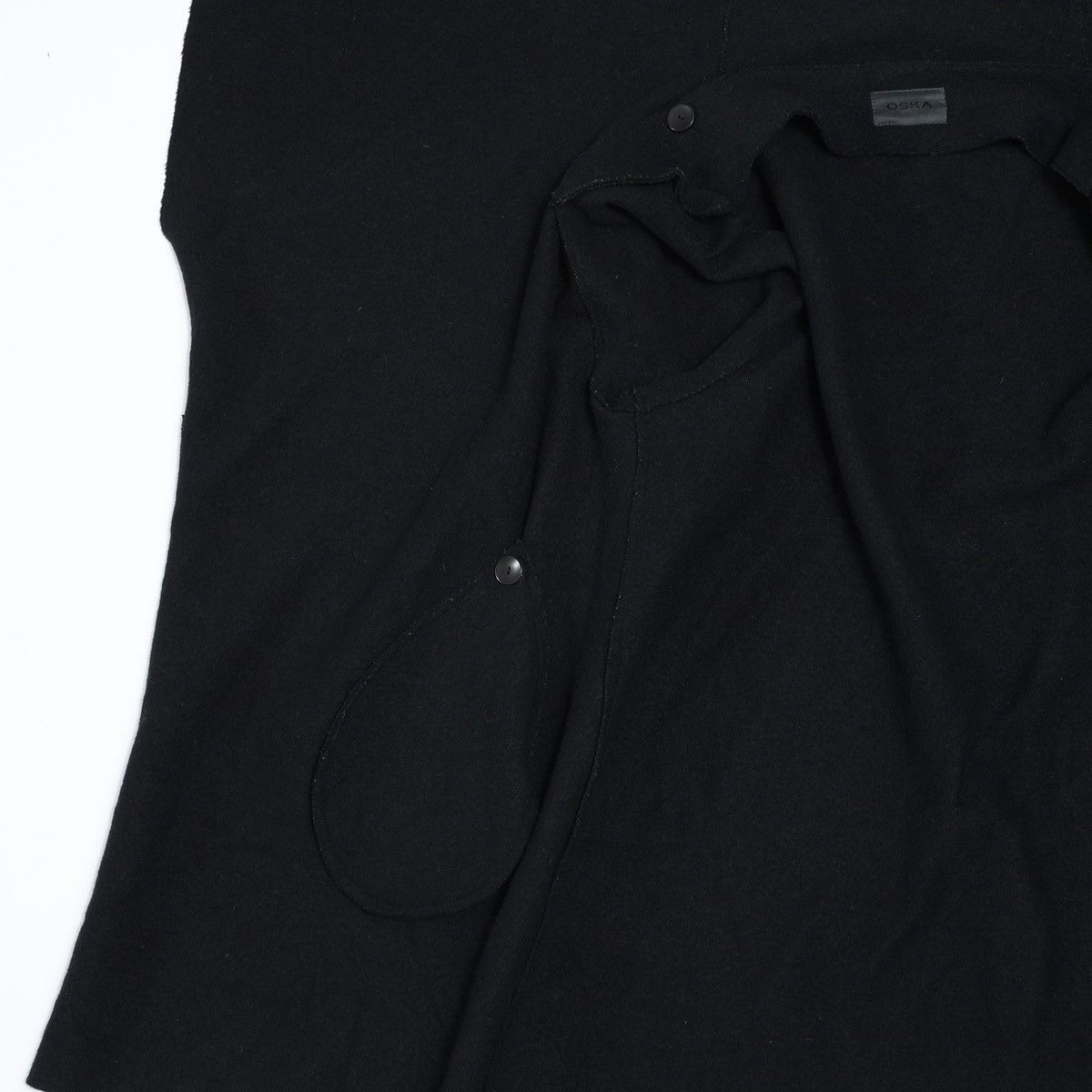 OSKA Oska Oversized Boiled Wool Coat Cape Black Size XL / US 12-14 / IT 48-50 - 19 Thumbnail