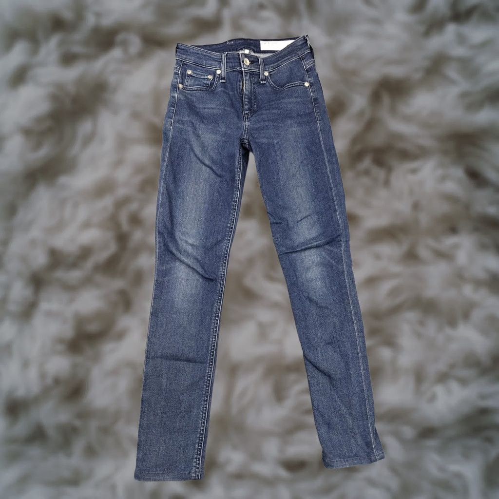 Rag & Bone Rag & Bone Cate Mid Rise Skinny Jeans Womens 24 Blue Medium Wash Denim 24x29 Jeans Women Size 42" / US 20 - 1 Thumbnail