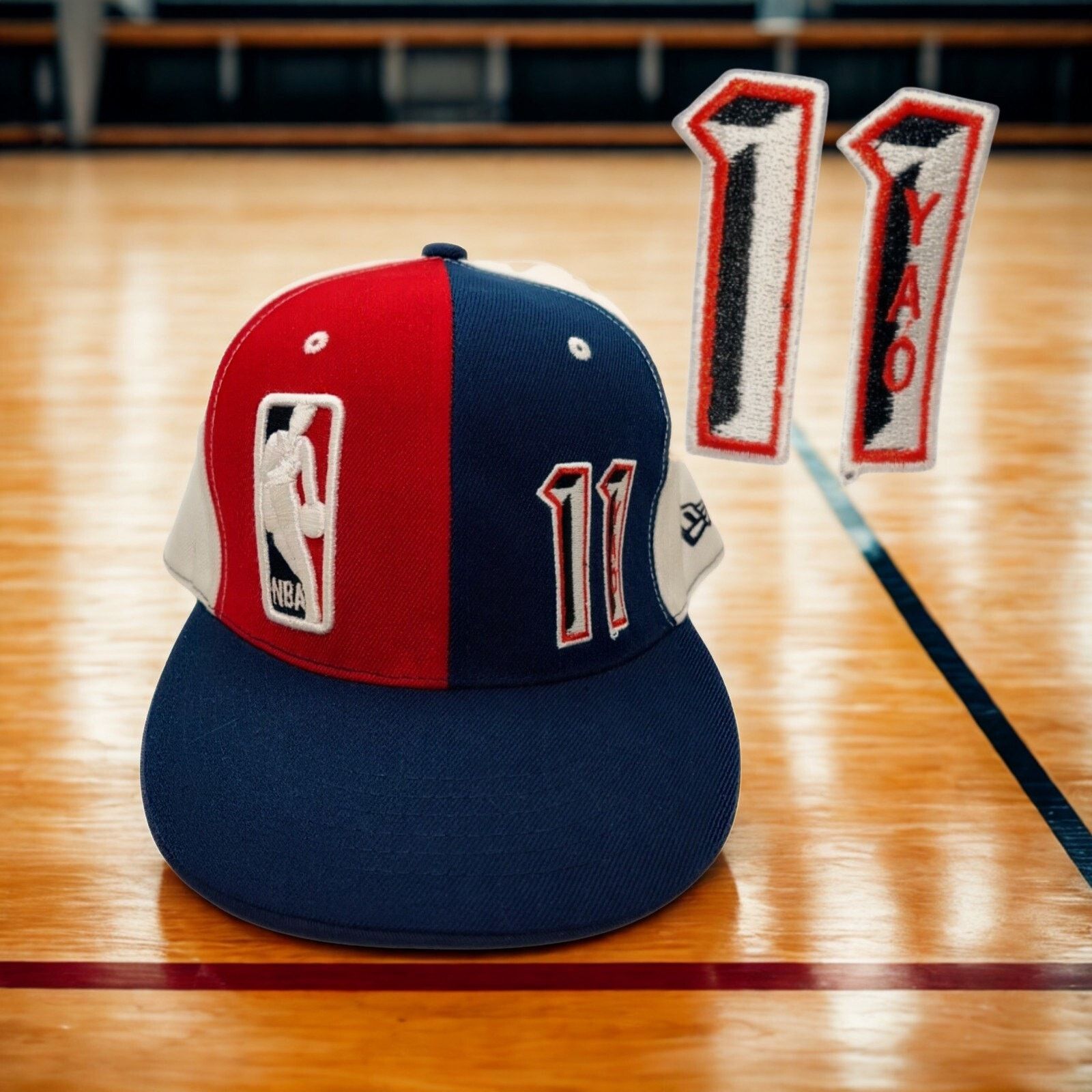 New Era Yao Ming Houston Rockets New Era Hat 7 1/8 Rare NBA Vintage Size ONE SIZE - 10 Thumbnail