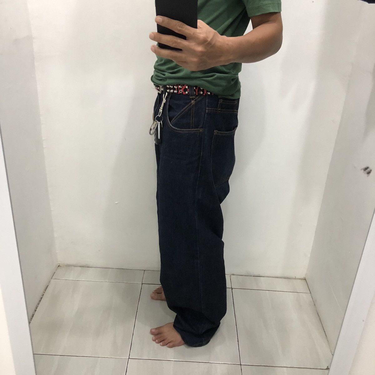 Japanese Brand Free Farm Hand 👖BIG PANTS👖 Japanese Denim Pants Loose Fit Size US 32 / EU 48 - 6 Thumbnail