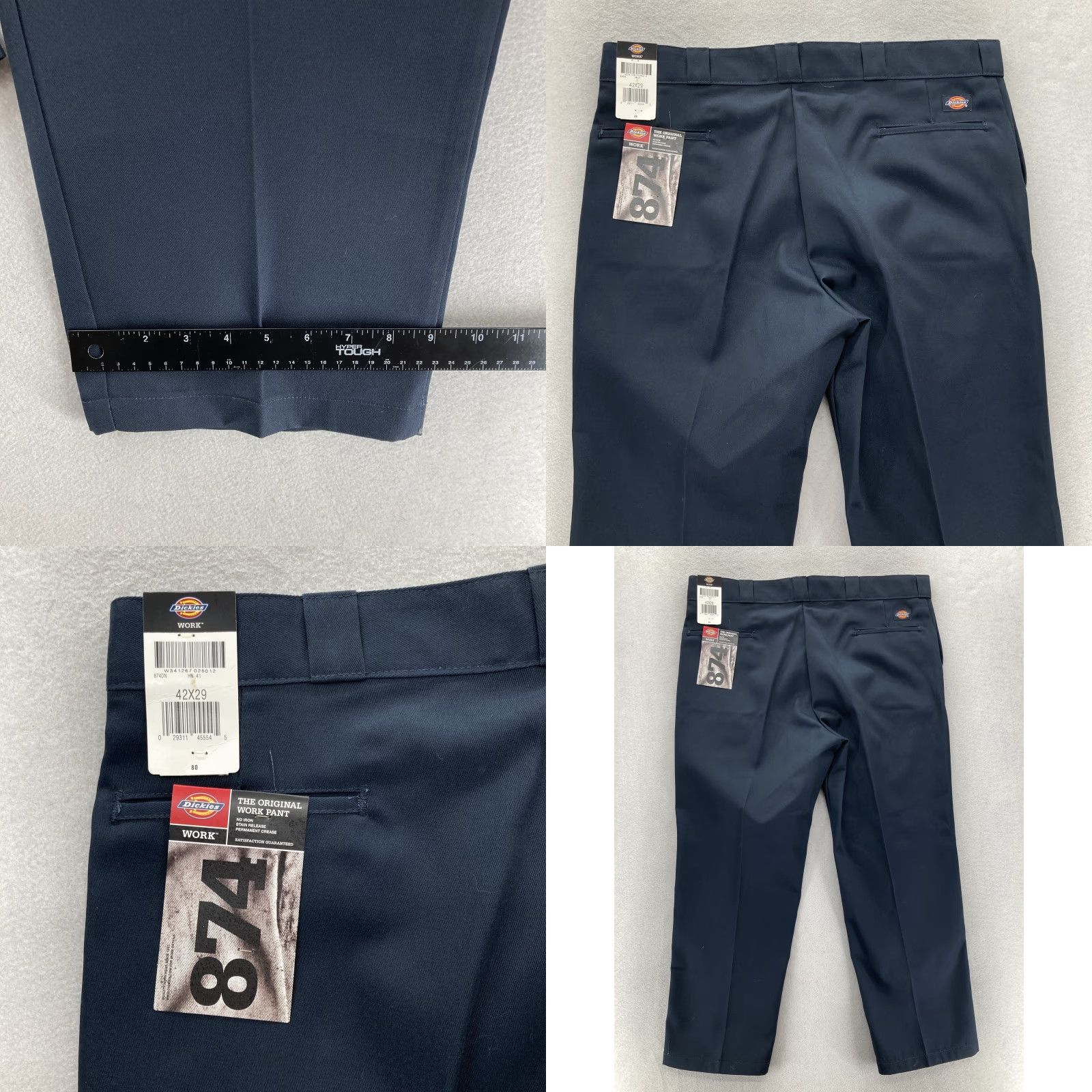 Dickies Dickies 874 Work Pants Mens 42x29 Navy Blue Original Fit Durable Workwear New Size US 42 / EU 58 - 8 Thumbnail
