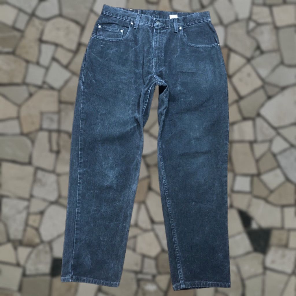 Levi's VINTAGE Levi's 545 Jeans Loose Fit Tapered Black 34x29 Mens Regular 34 Denim 100% Cotton Jeans Grunge 80s 90s USA American Classic Logo Belt Loops Zip Size US 34 / EU 50 - 1 Thumbnail