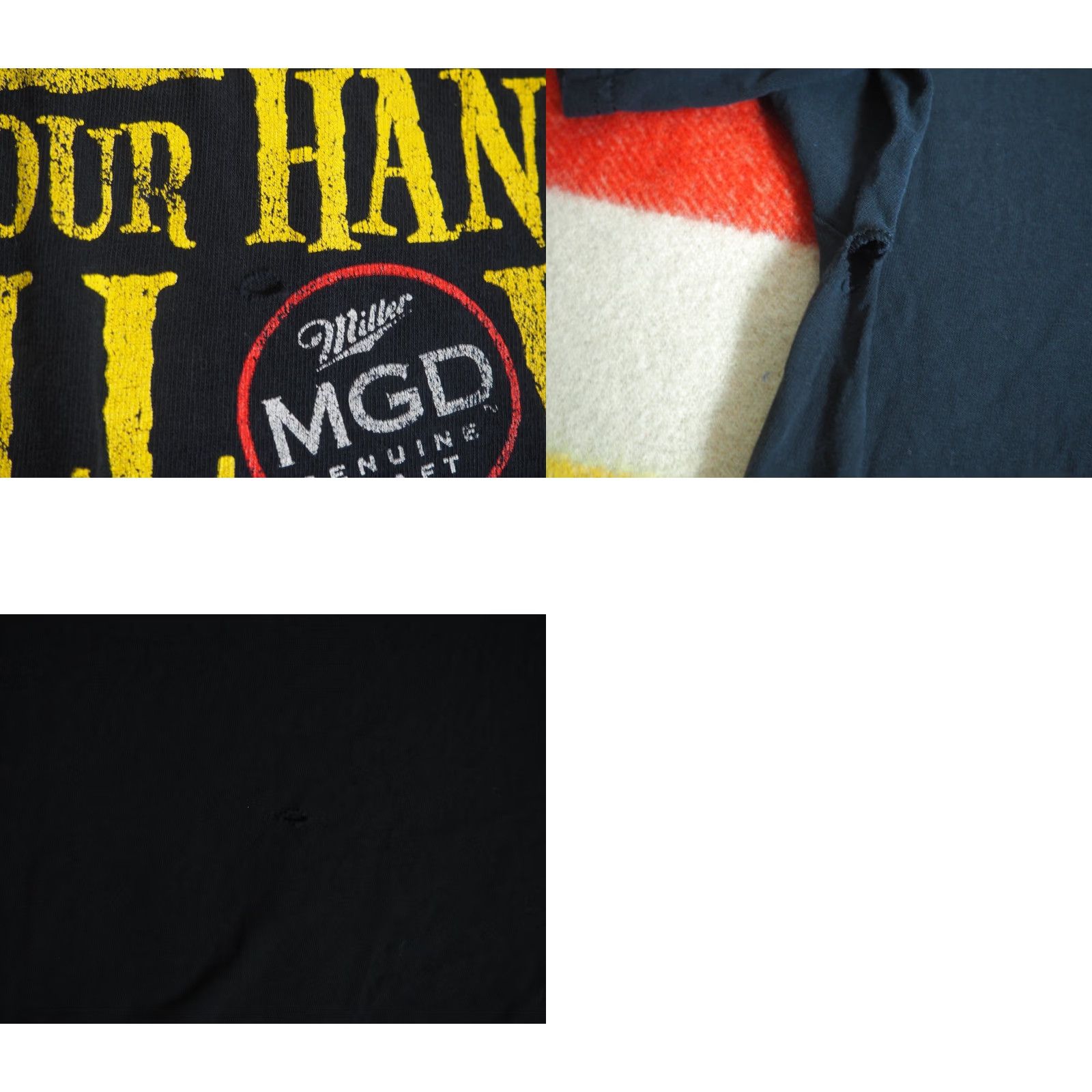 Vintage VTG 90s Y2k Santee Miller MGD Beer Promo Halloween Grunge Black Tee T-Shirt XL Men Graphic Cotton Short Sleeve Shirt Size XL Black Grunge Mens Size US XL / EU 56 / 4 - 8 Thumbnail