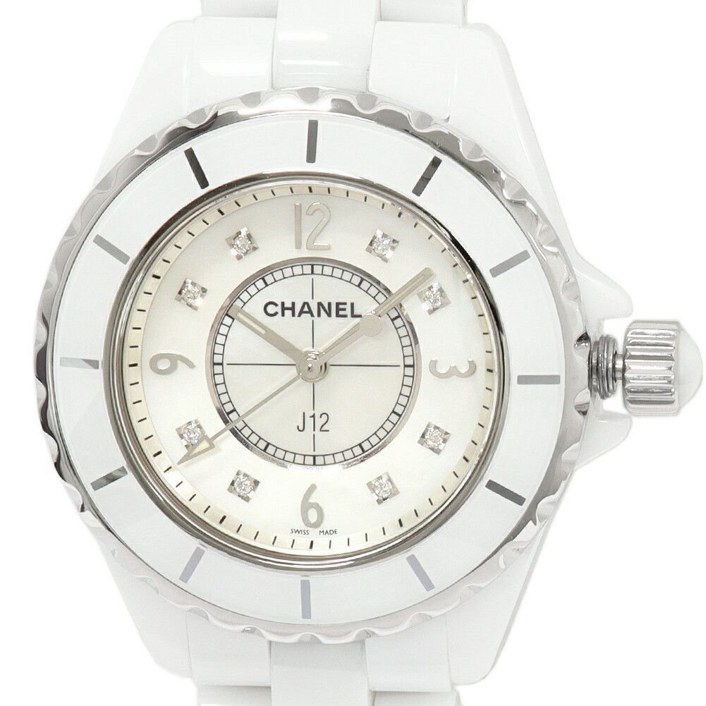 Chanel Chanel Chanel J12 White Ceramic Watch Glass / Ceramic Quartz H2422 DUTY FREE for USA Size ONE SIZE - 1 Thumbnail