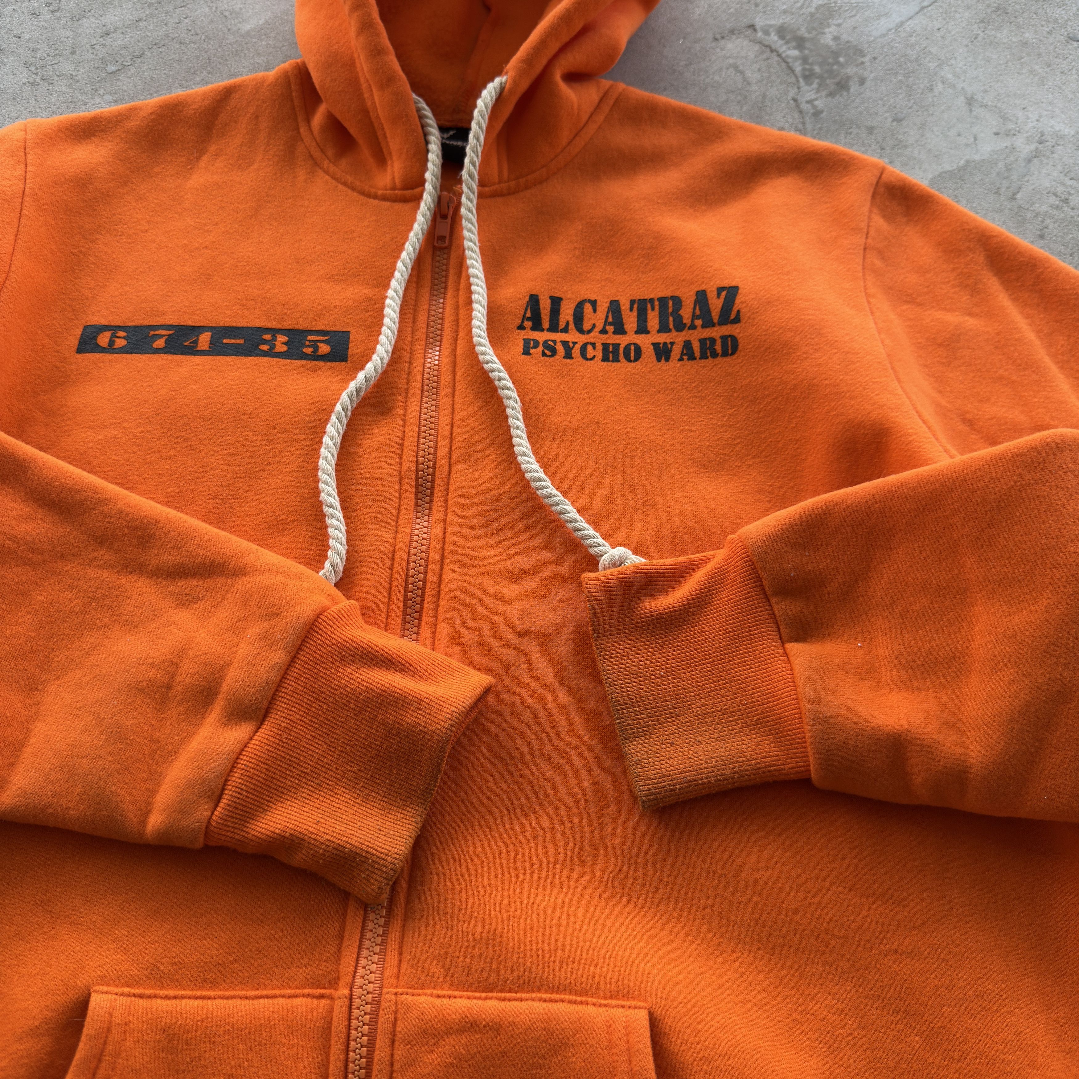 Vintage Vintage 90s Alcatraz Psycho Ward Zip Hooded Sweatshirt Size US XL / EU 56 / 4 - 5 Thumbnail