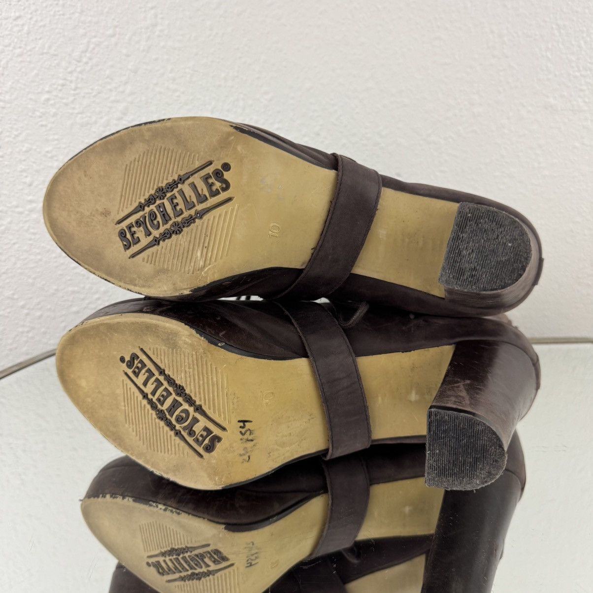 Seychelles SEYCHELLES Brown Leather Under Construction Ankle Boots Size US 10 / IT 40 - 12 Thumbnail
