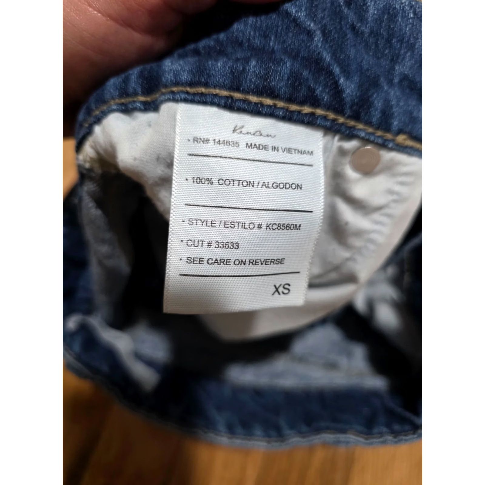 Vintage KanCan Cut-Off Shorts Womens XS Blue Denim 100% Cotton 5-Pockets Distressed Vintage No Size 26" / US 2 / IT 38 - 5 Thumbnail