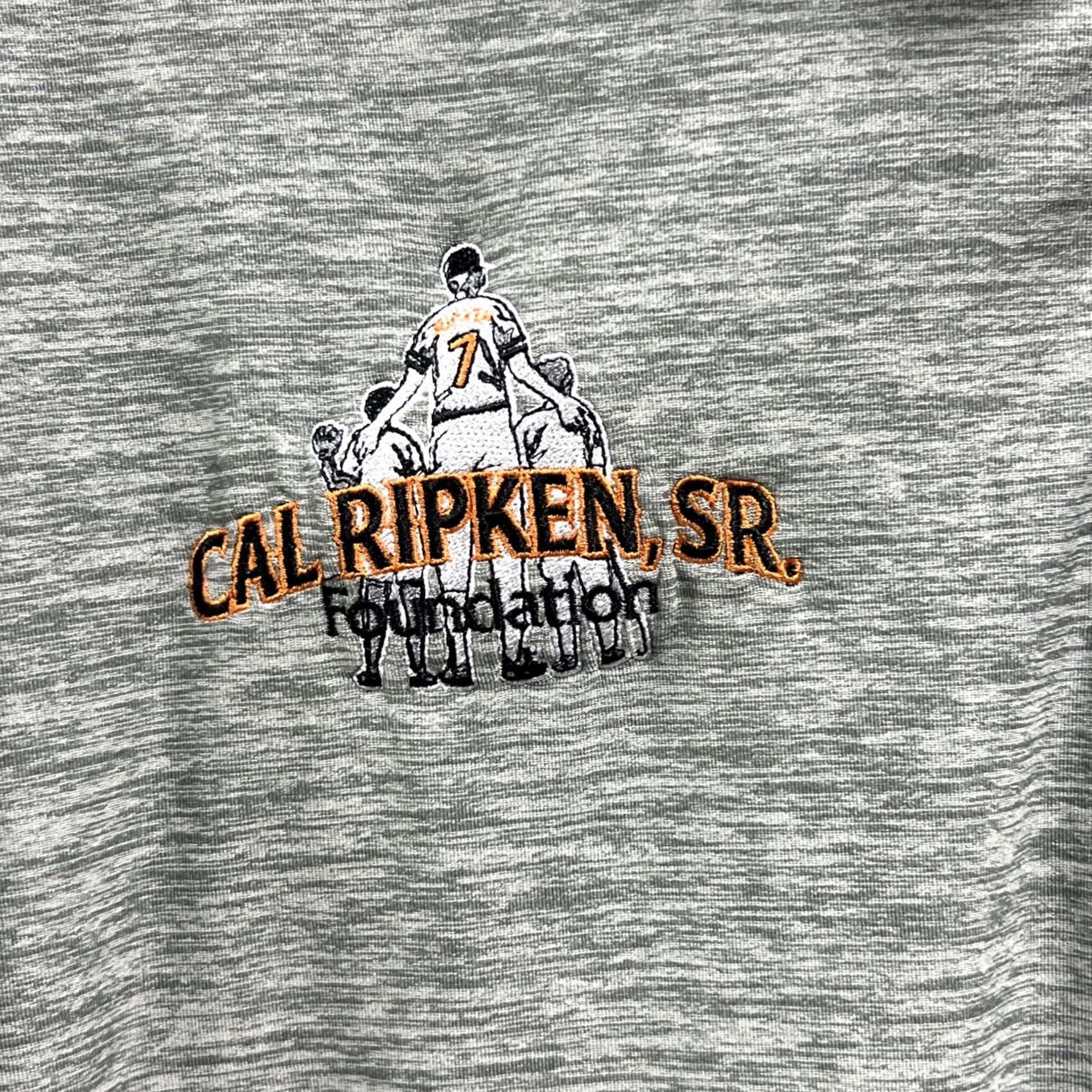 Under Armour Under Armour Polo XL Gray HeatGear Loose Fit Cal Ripken Sr Foundation Heathered Short Sleeve Polo Mens Size US XL / EU 56 / 4 - 4 Thumbnail