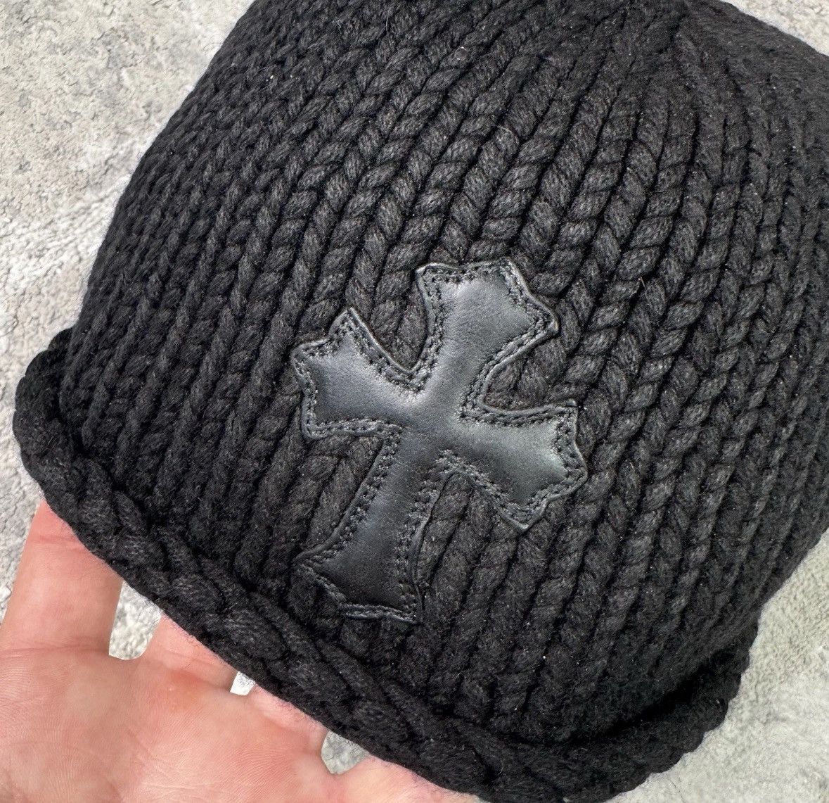 Chrome Hearts Cross patch cashmere beanie Size ONE SIZE - 7 Thumbnail