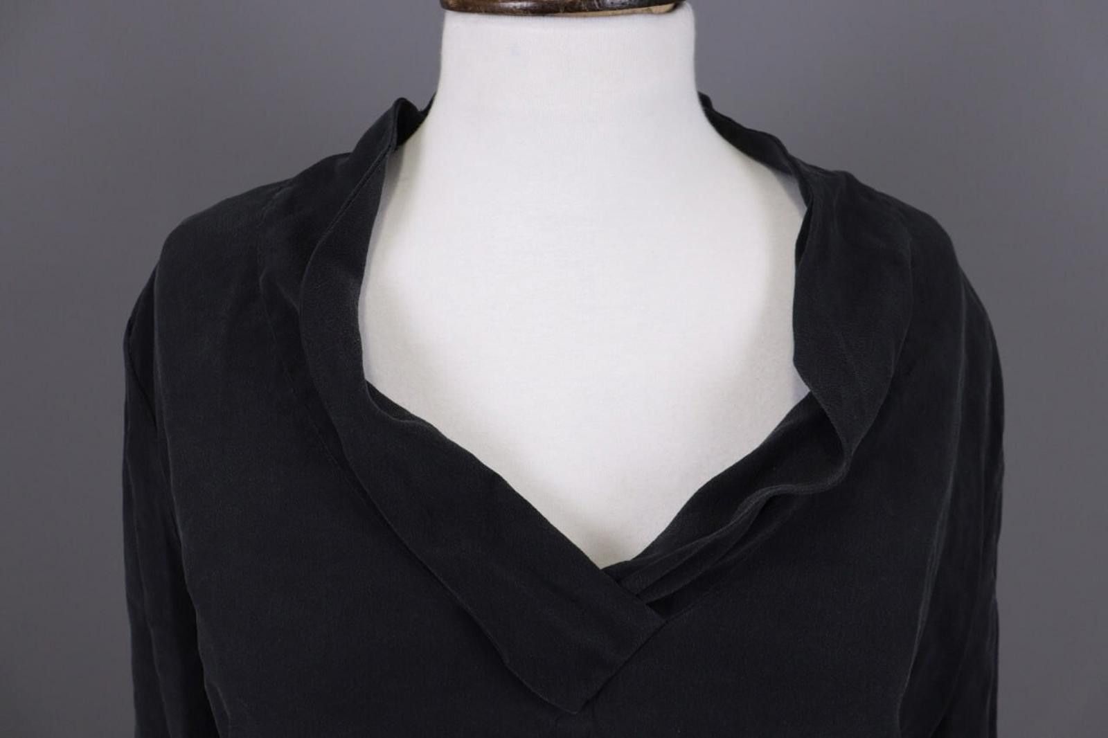 Wilkes Bashford BA&SH KENT Gray Silk Lightweight Lagelook Blouse Size 2 / M Size XS / US 0-2 / IT 36-38 - 5 Thumbnail