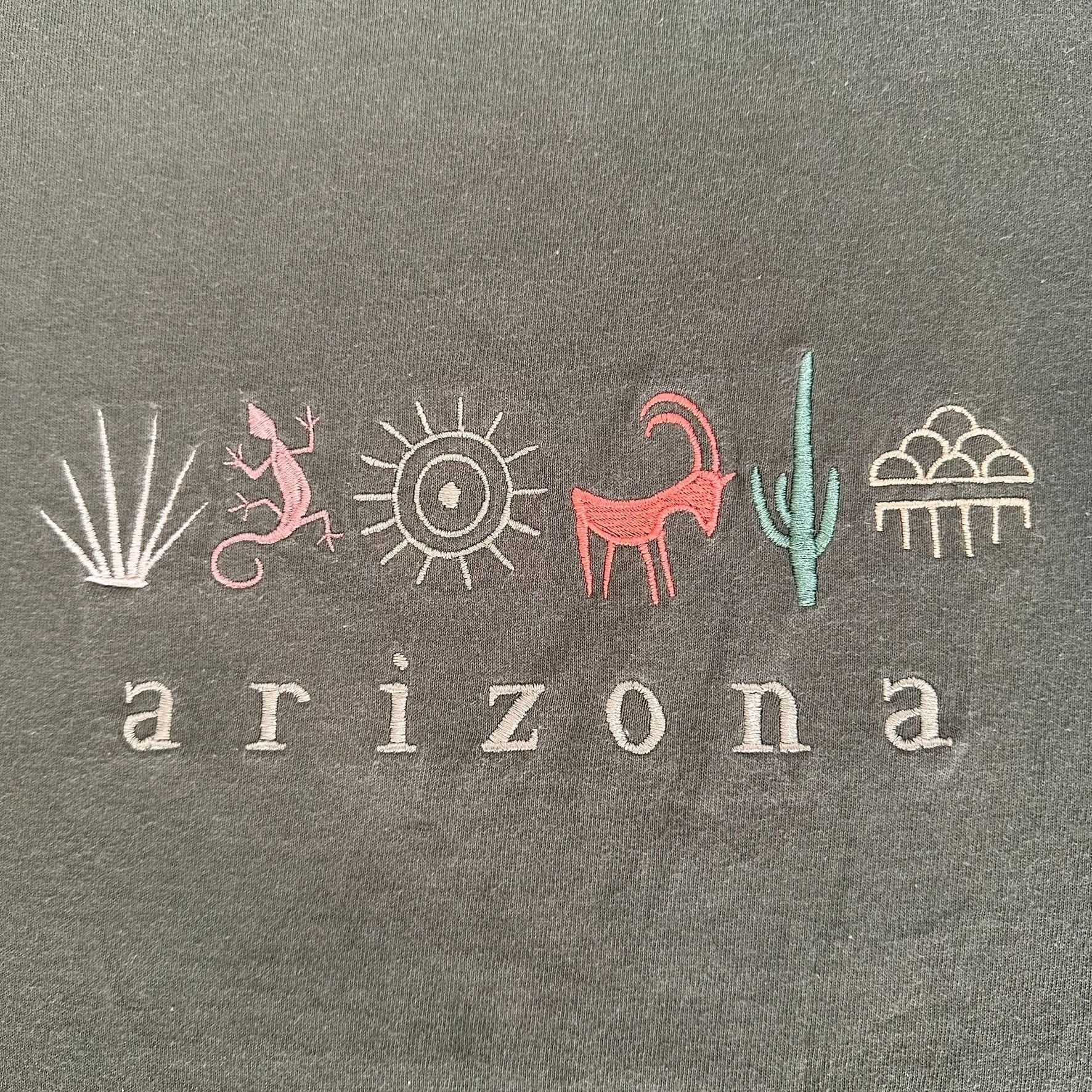 Anvil Vintage Y2K Arizona Desert Nature T-Shirt Olive Green Wester Size US L / EU 52-54 / 3 - 2 Thumbnail
