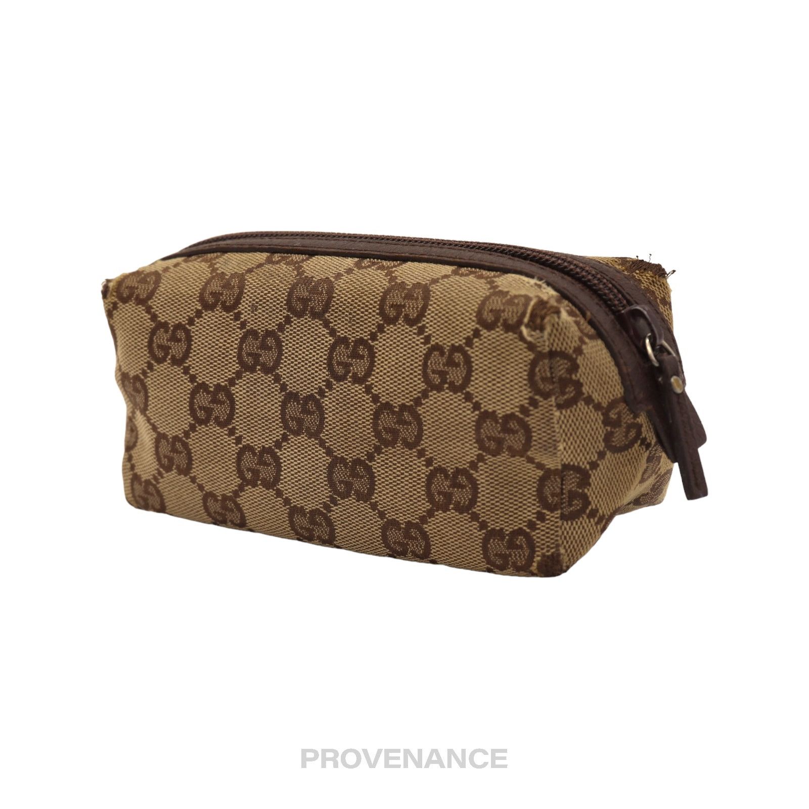 Gucci 🔴 Gucci Cosmetic Pouch - Brown GG Canvas Size ONE SIZE - 5 Thumbnail