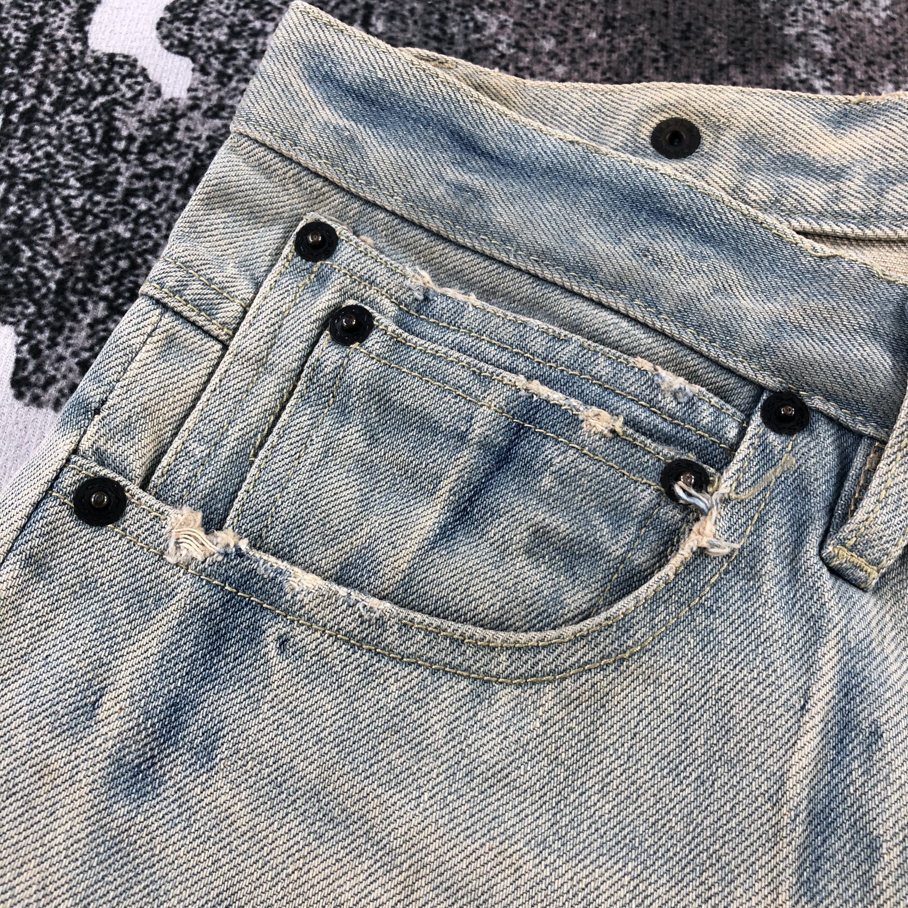Japanese Brand Ossa Mondo Jeans Rusty Faded Blue Denim KJ750 Size US 34 / EU 50 - 12 Thumbnail