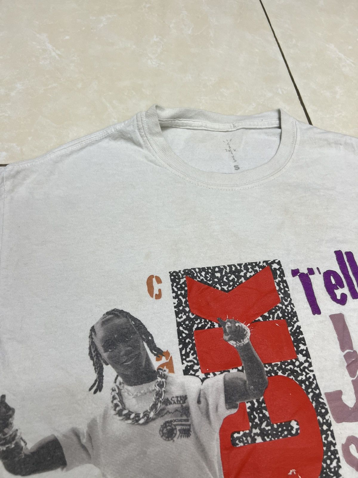 Travis Scott Thrashed Faded Tell em jack Sent You Travis Scott Rap Tshirt Size US S / EU 44-46 / 1 - 4 Thumbnail