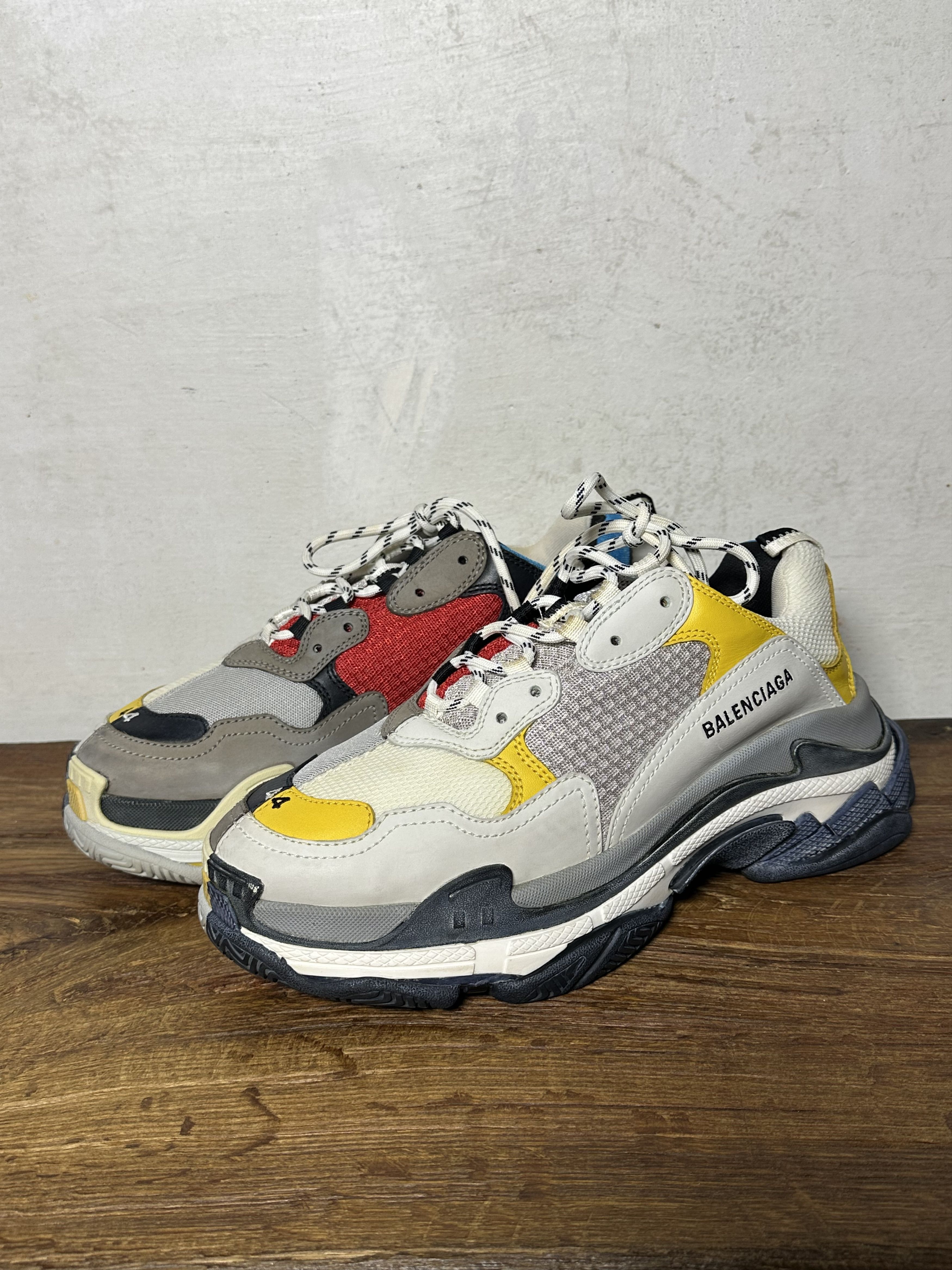 Balenciaga Balenciaga Triple S Split White Light Grey Yellow Size US 11 / EU 44 - 1 Thumbnail