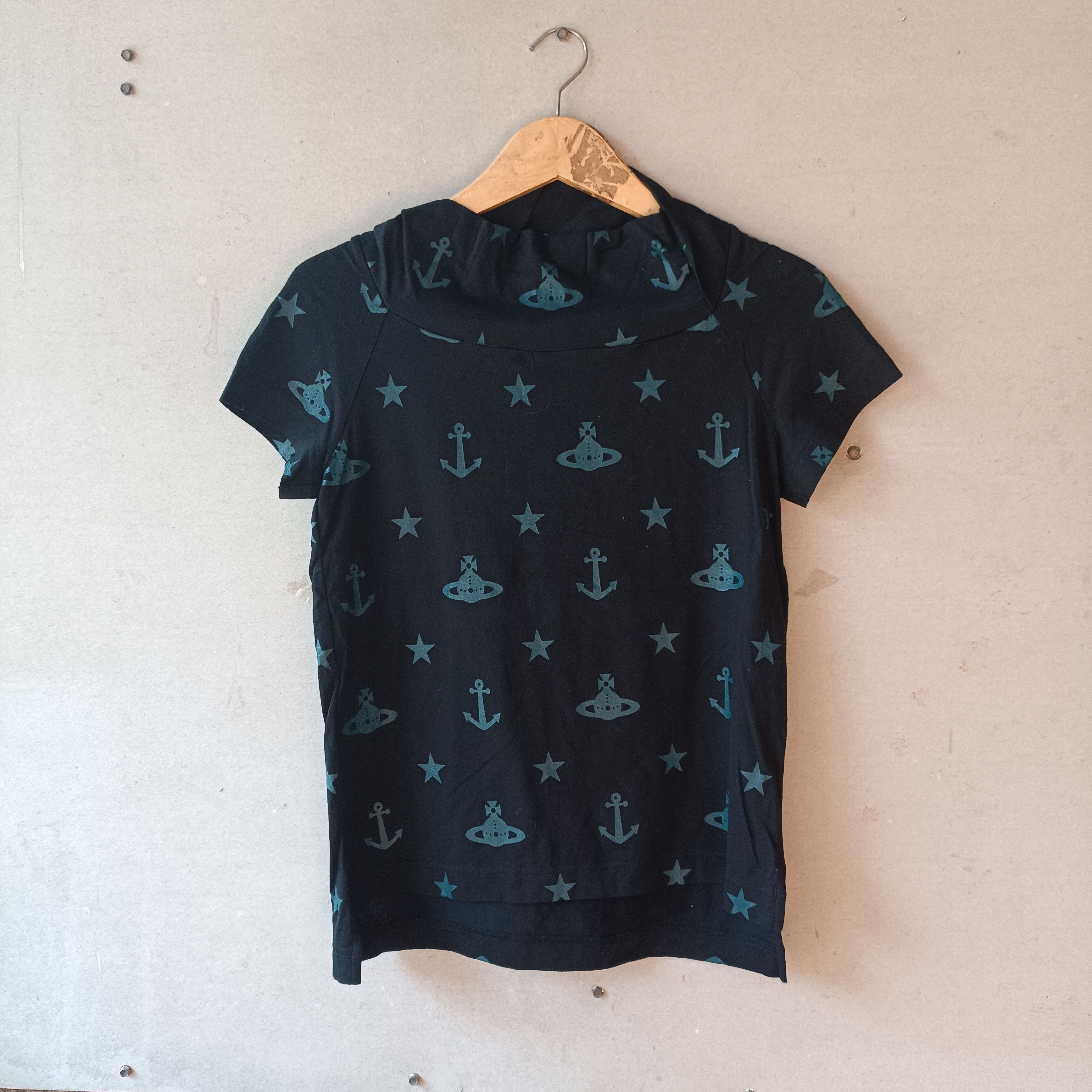 Vivienne Westwood Vivienne Westwood OCEAN Orb Whale Fish Black Tee