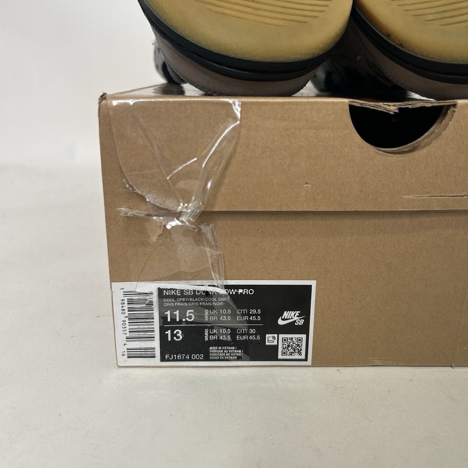 Nike Nike SB Dunk Low Retro ISO “Cool Grey Black” FJ1674-002 Size US 11.5 / EU 44-45 - 8 Thumbnail