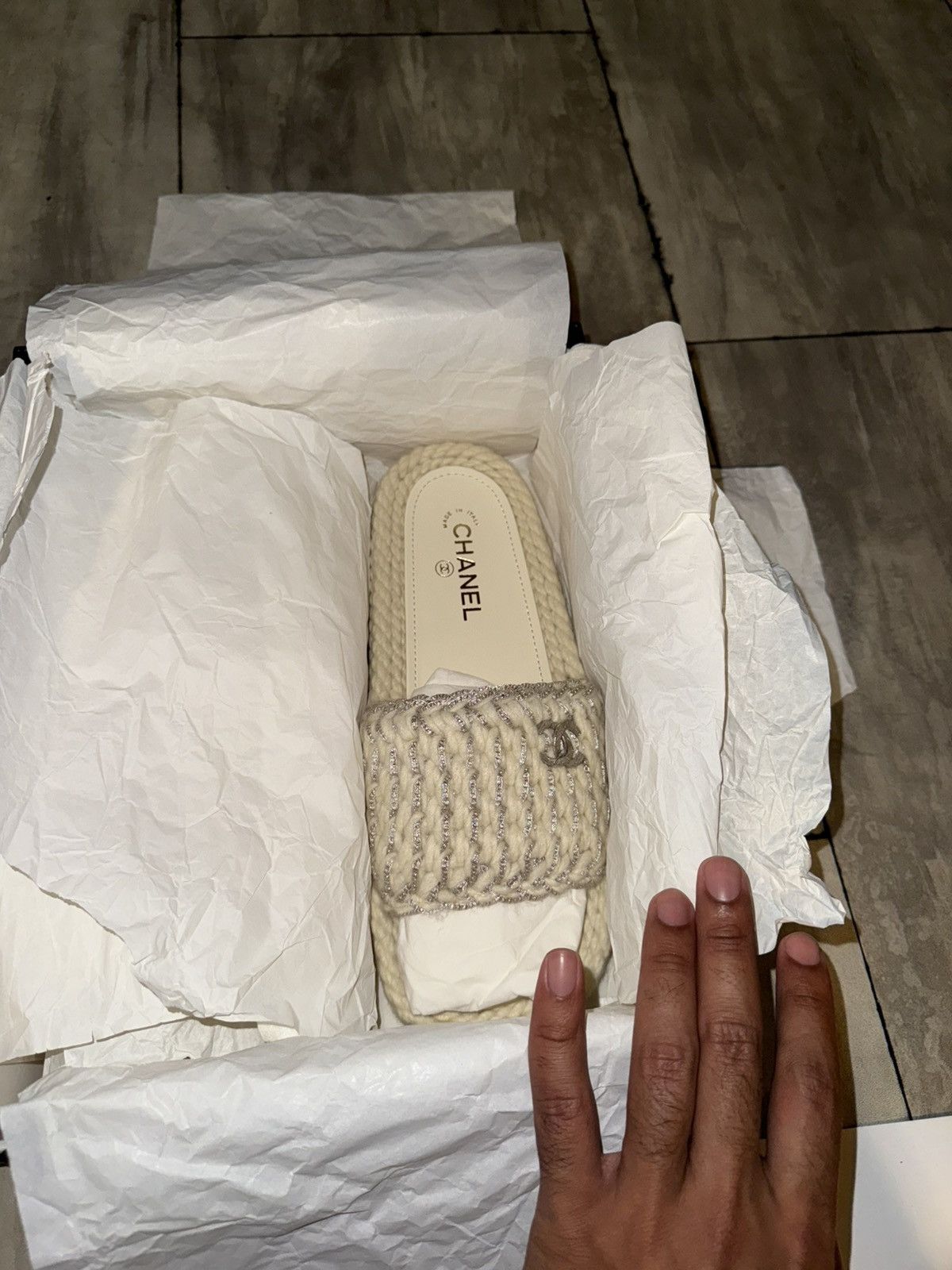 Chanel Chanel Beige Clair Mule Braided Knit Slide/Sandal Size US 9 / EU 42 - 1 Thumbnail