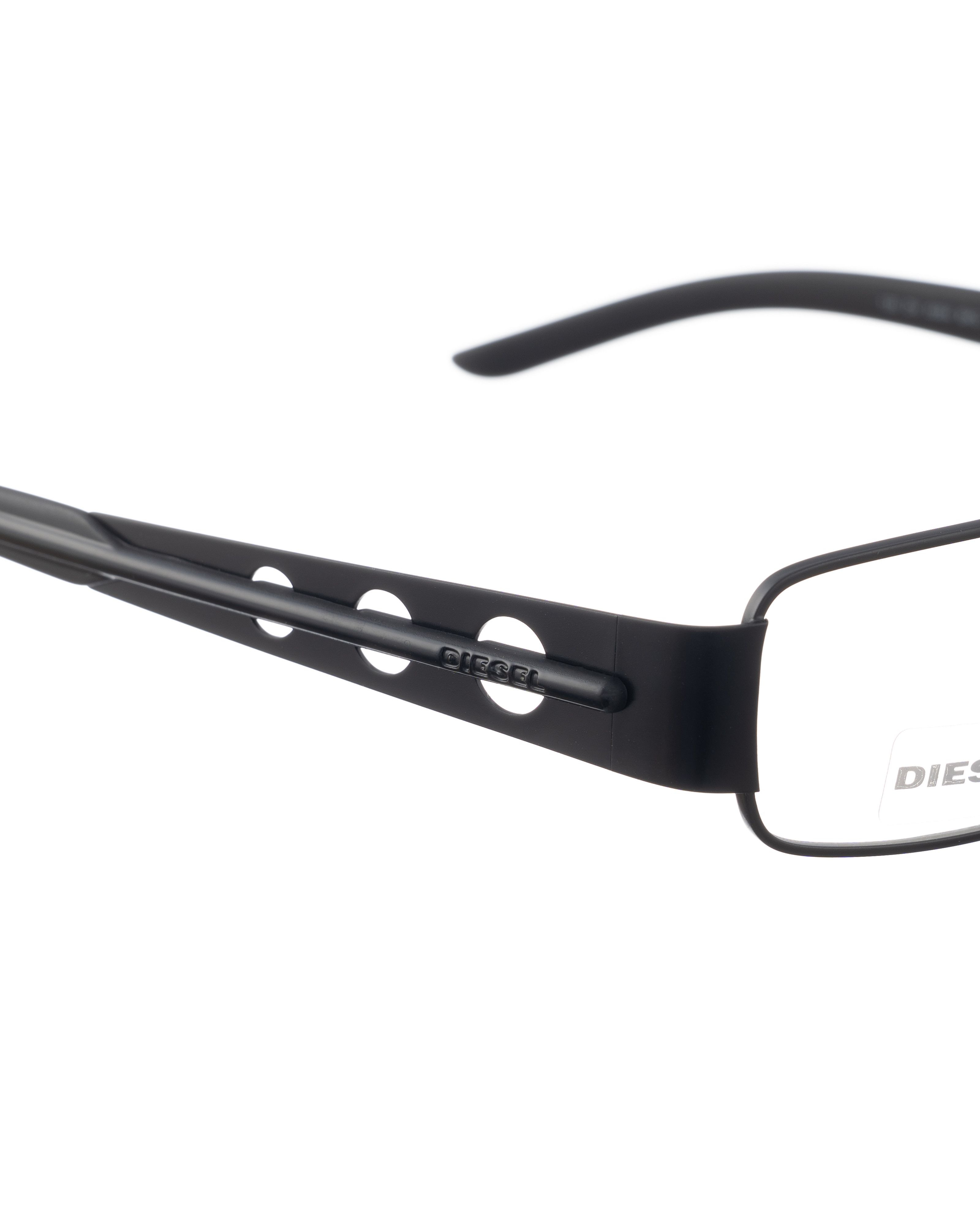 Diesel Diesel 00s Black Rectangular Glasses & Cut Outs on Temples Size ONE SIZE - 3 Thumbnail